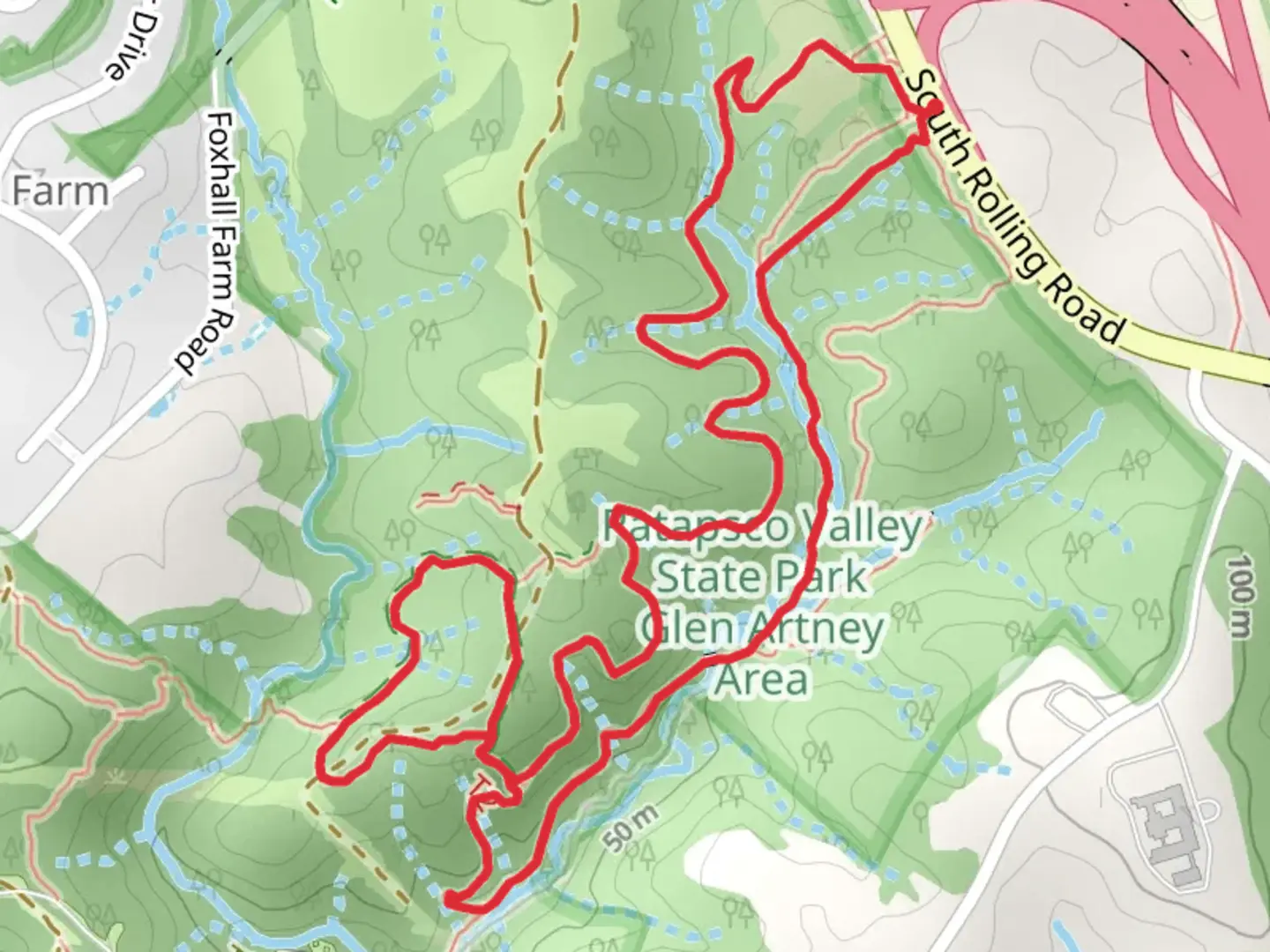 An image depicting the trail Soapstone and Bull Run Loop Trail and its surrounding area.