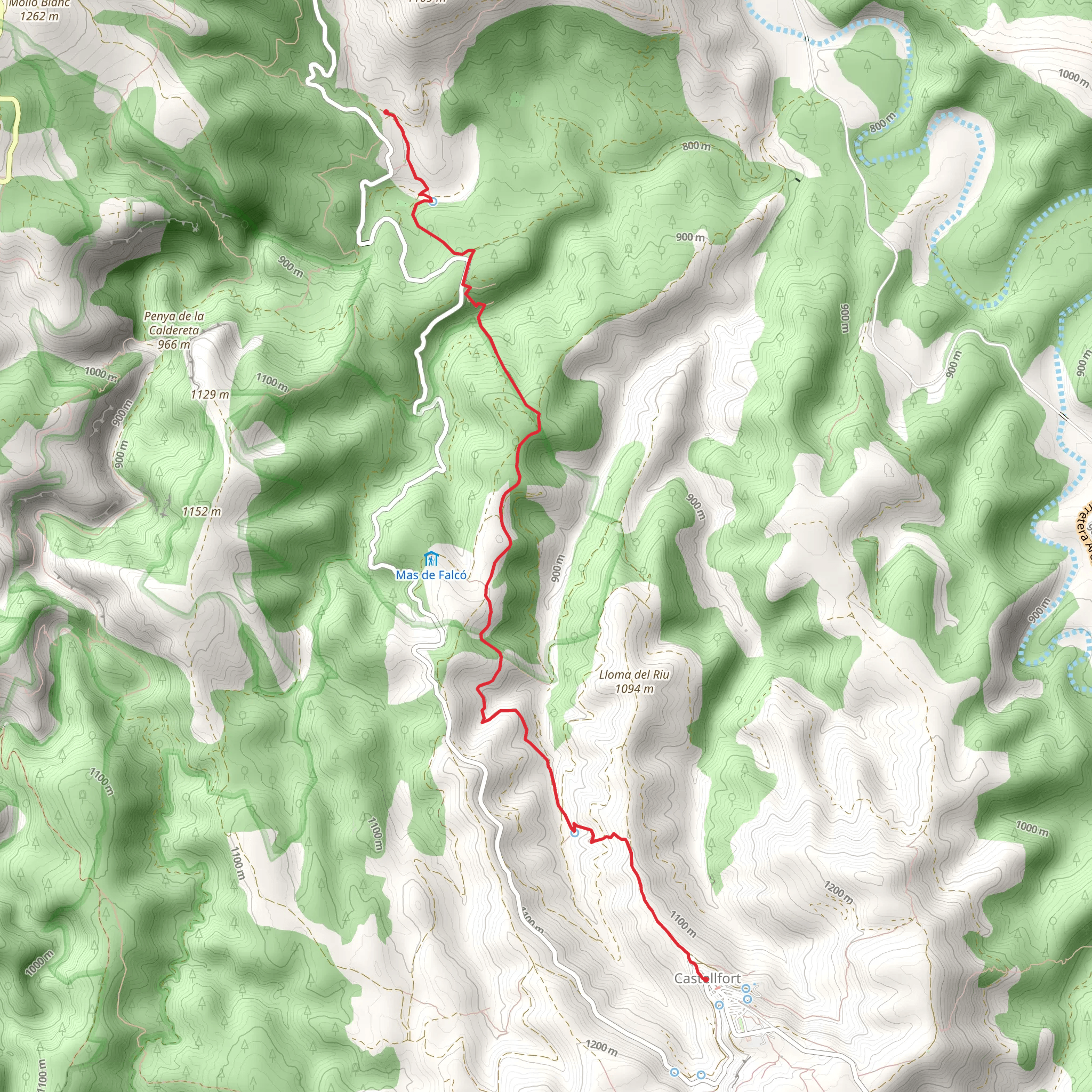 Castellfort - Cinctorres - Mas d'En Costa PR CV 308 mobile static map