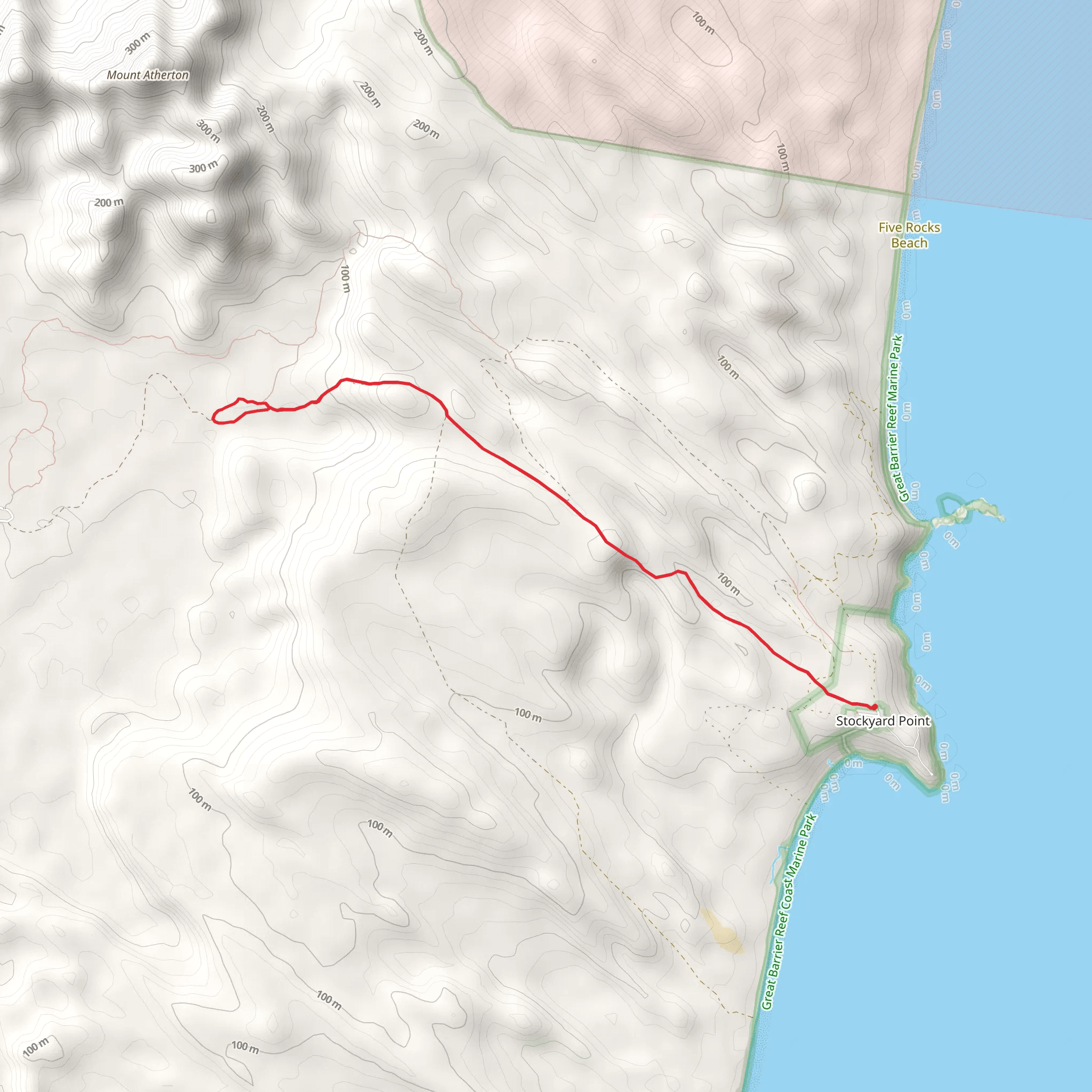 Stockyard Point Track mobile static map