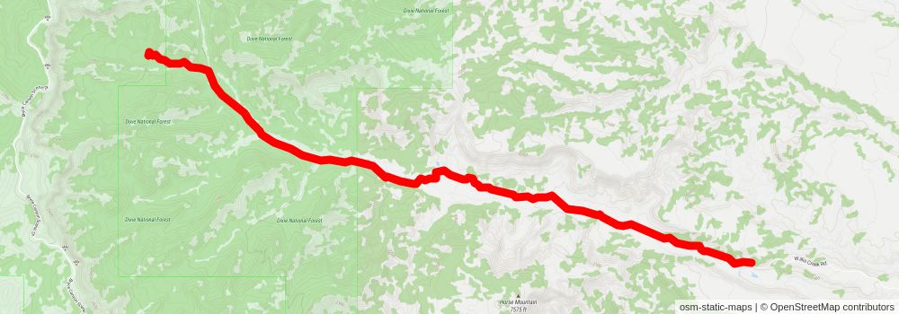 Southwestern Horseshoe Trail stage 40 Map