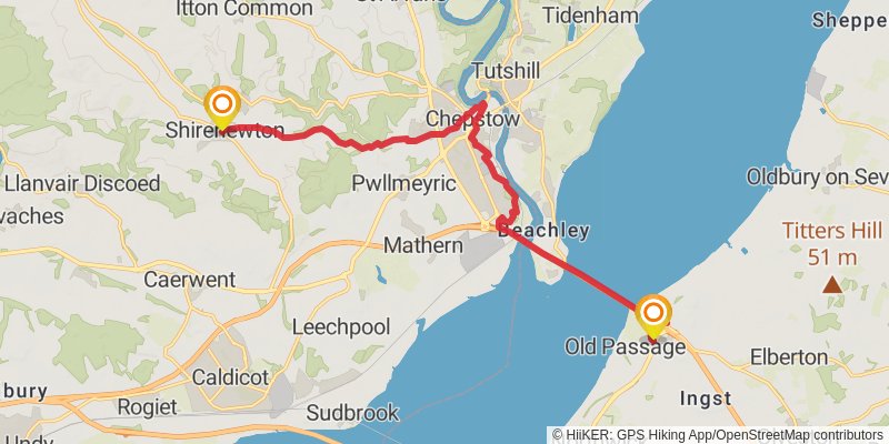 Bristol to Brecon Walk stage 2 Map