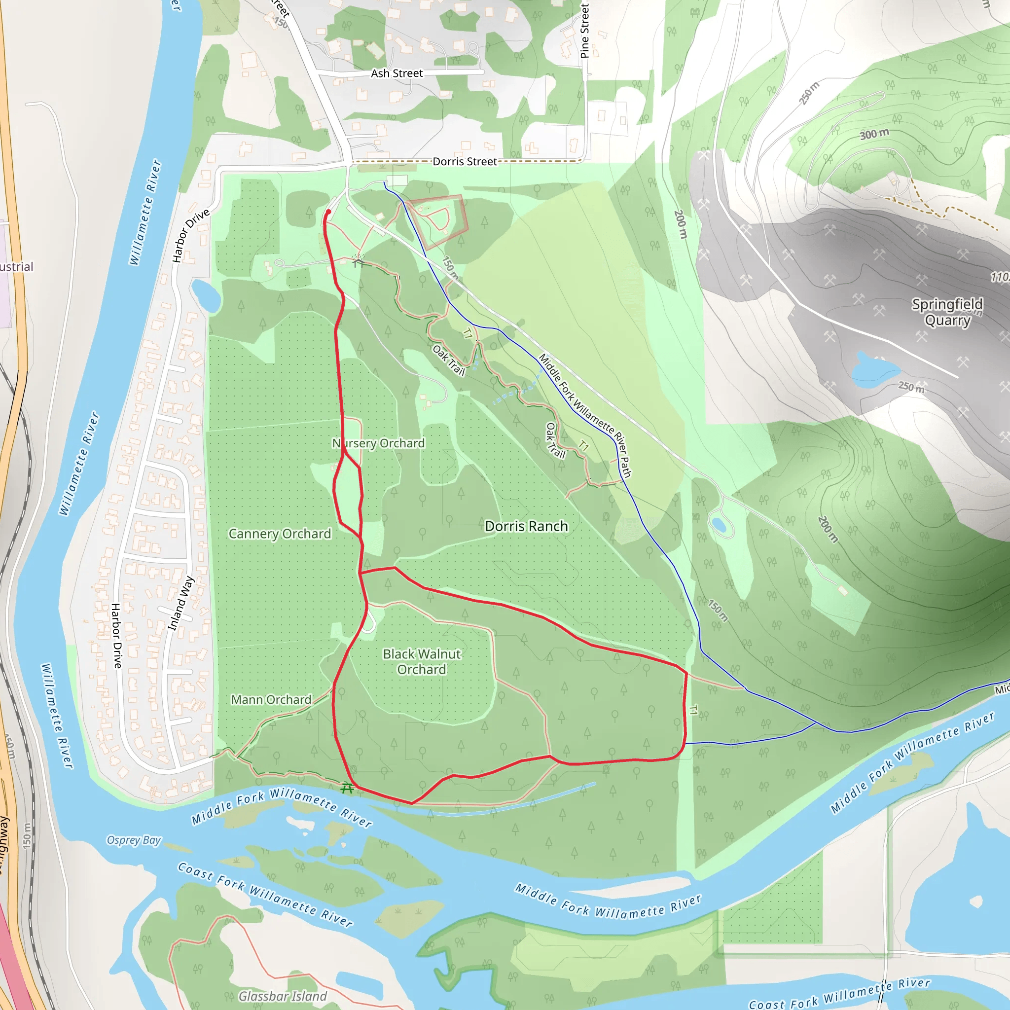 Black Walnut Orchard Loop mobile static map