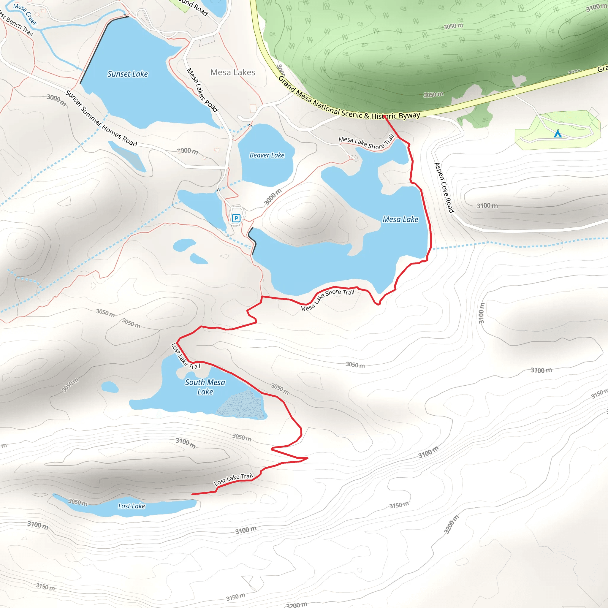 Lost Lake Trail mobile static map