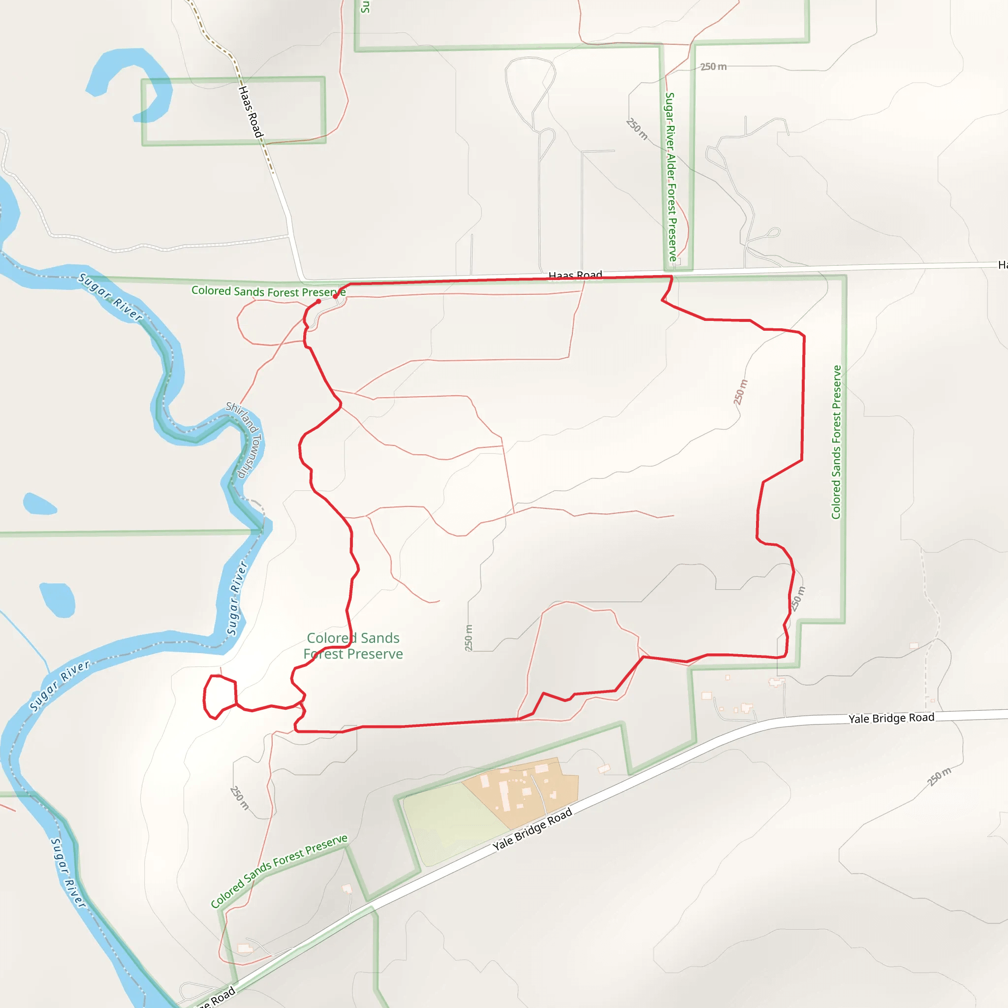 Colored Sands Forest Preserve Loop mobile static map