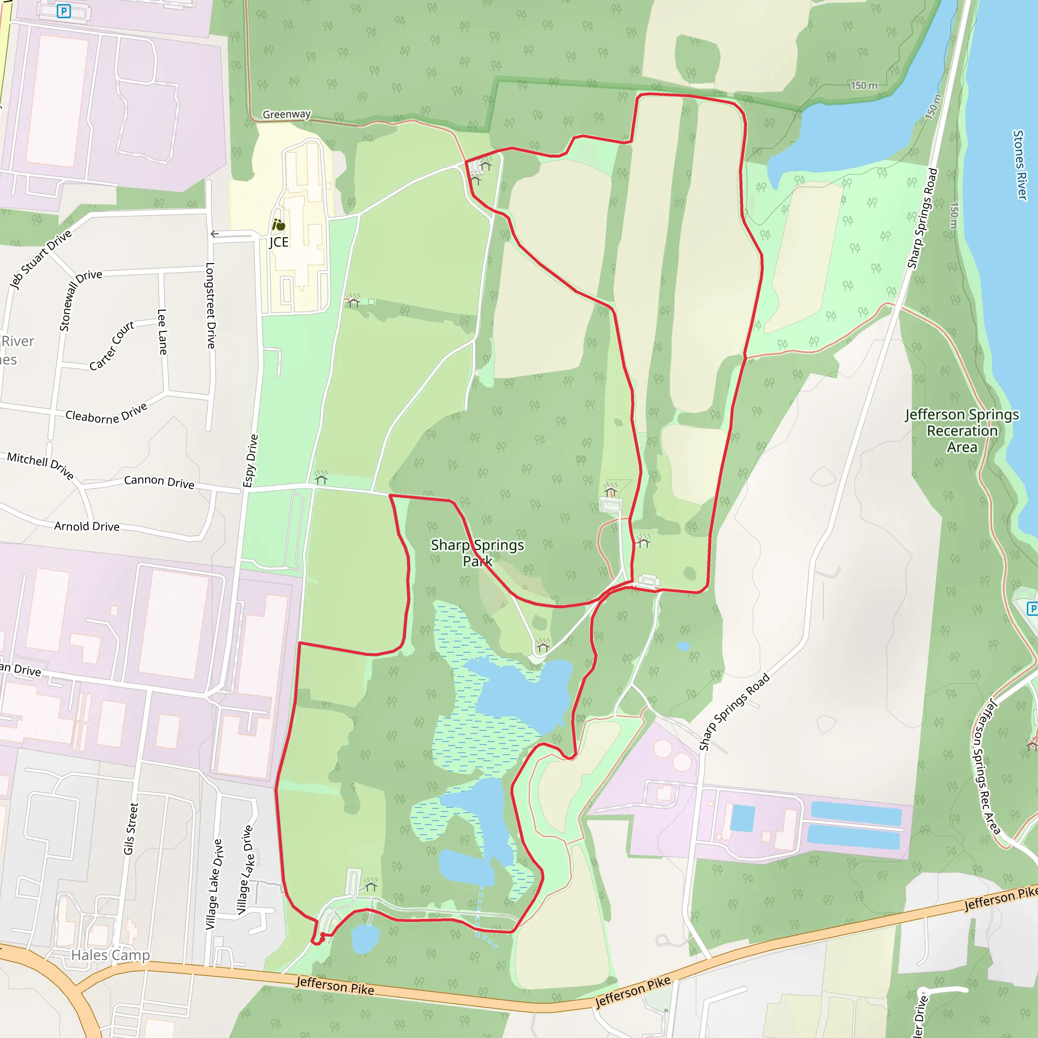 Sharp Springs Park Loop mobile static map