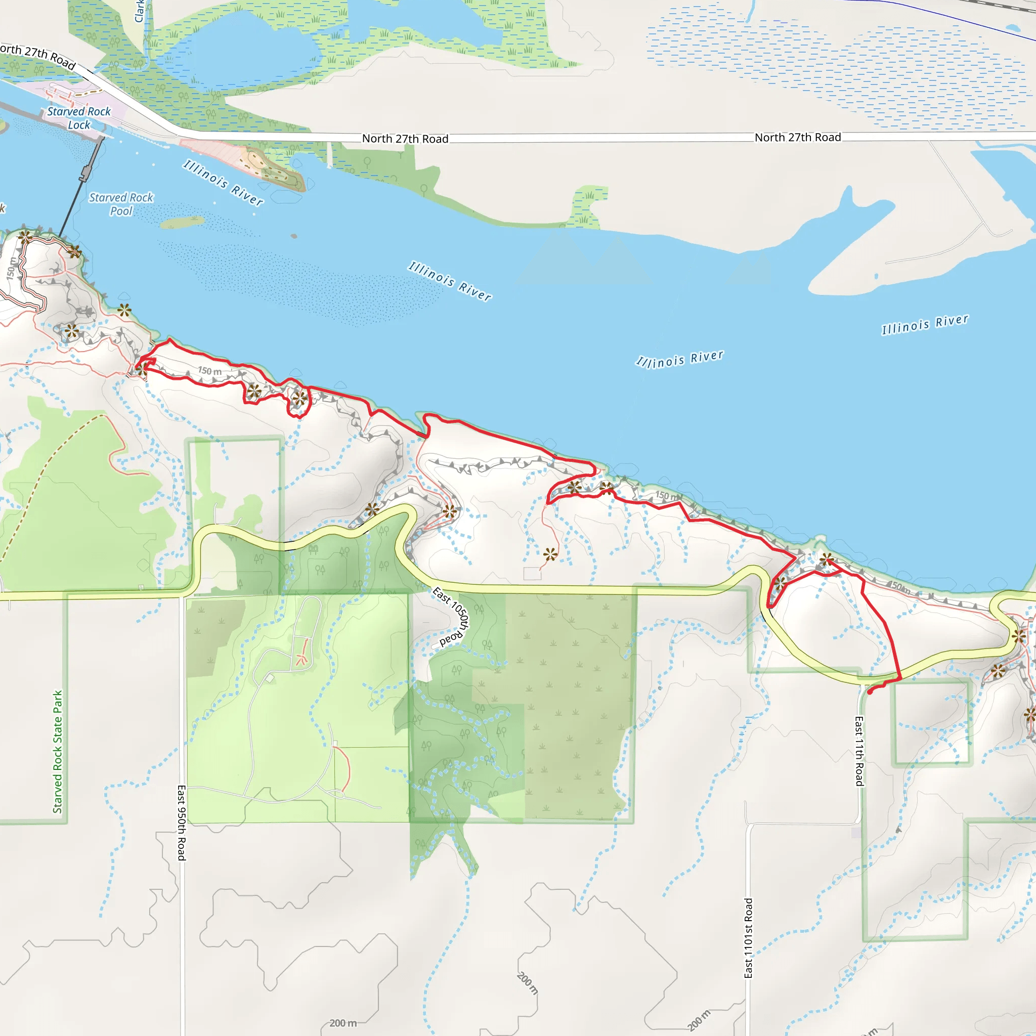 Wildcat Canyon - Horseshoe Bend - Owl Canyon - Illinois River mobile static map
