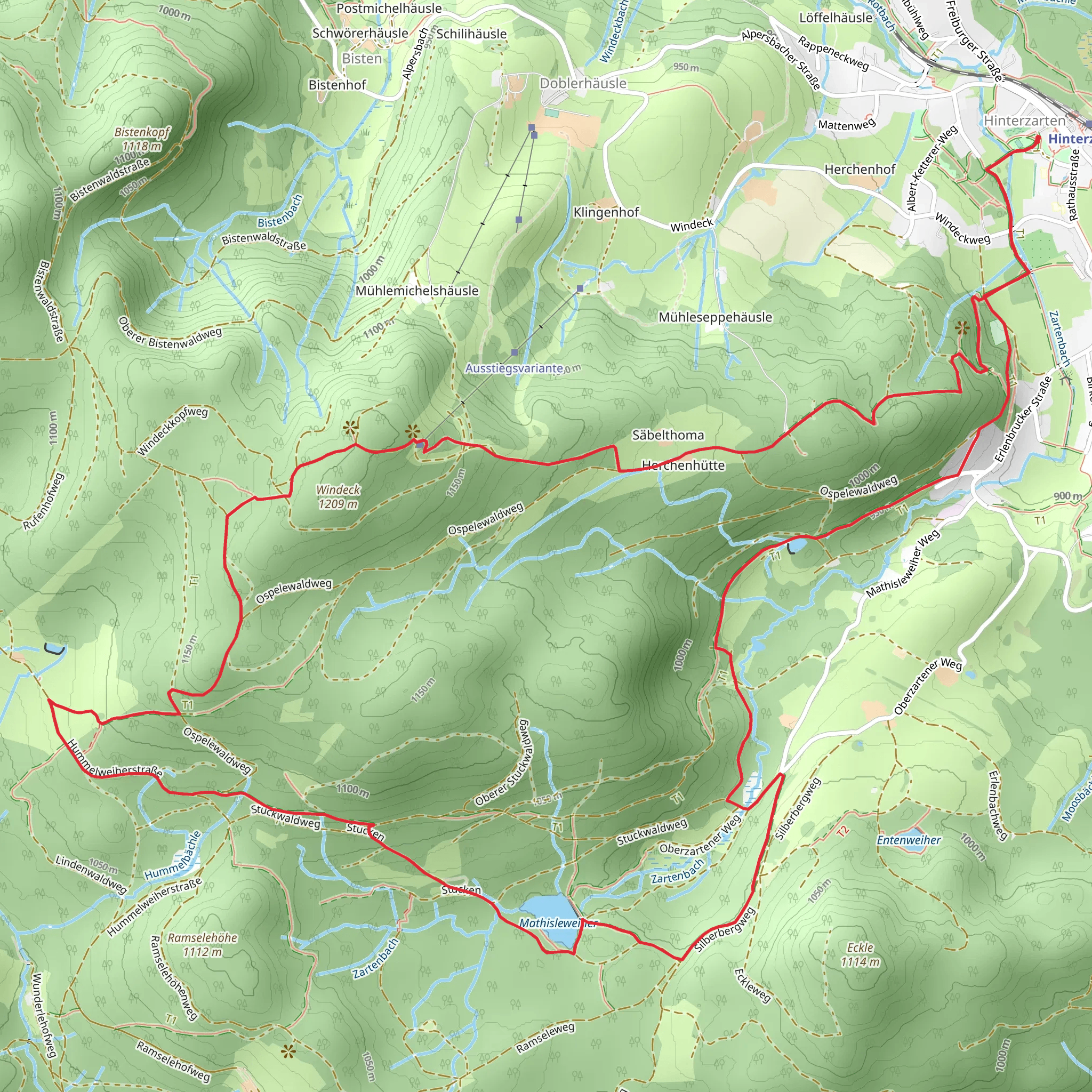 Mathisleweiher via Geniesserpfad Saebelthomaweg mobile static map