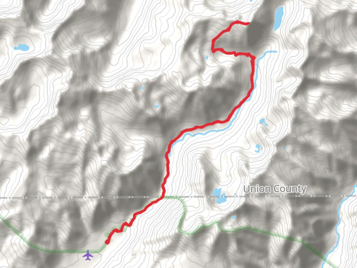 An image depicting the trail Needle Point via Main Eagle Trail and its surrounding area.