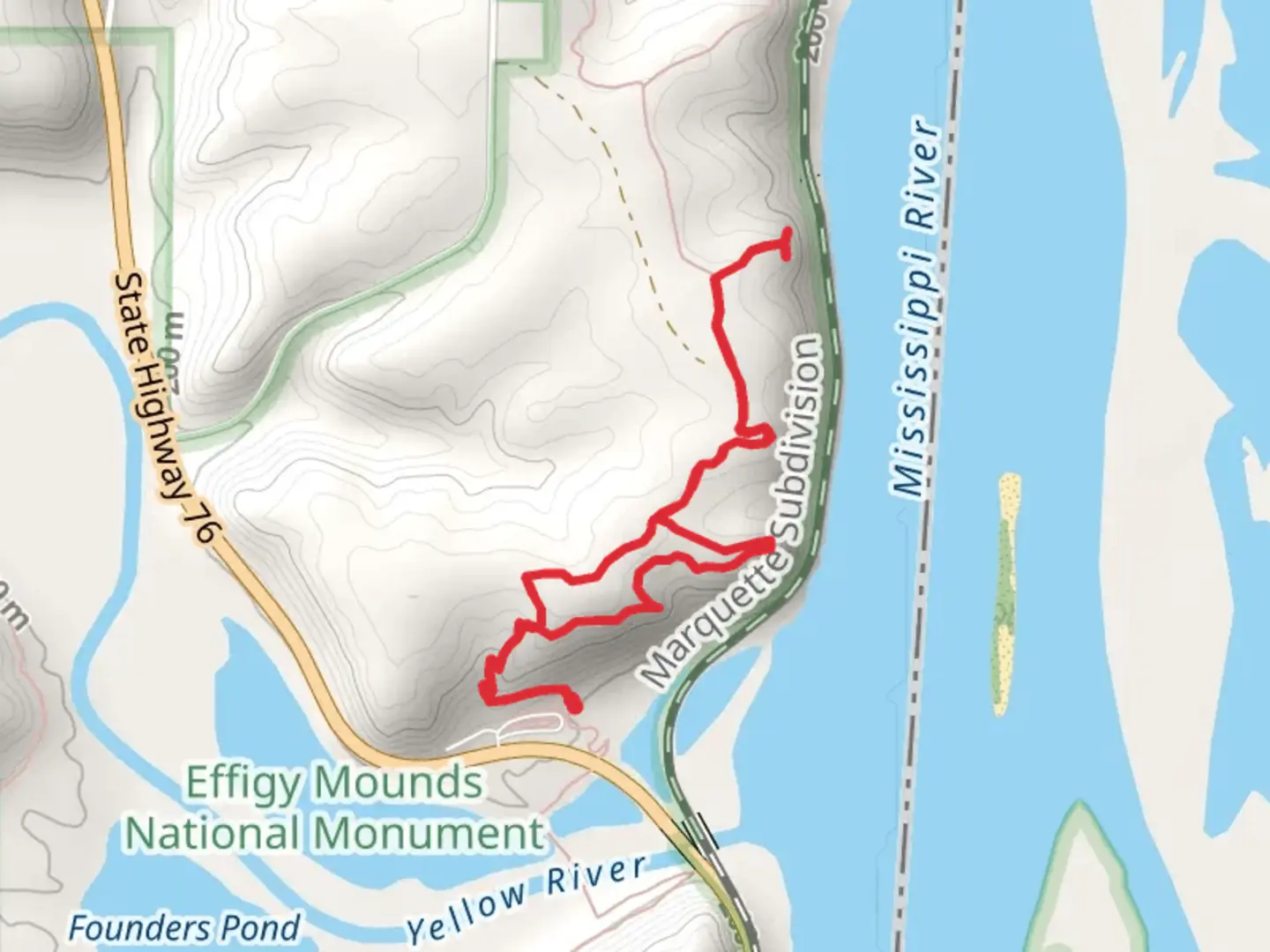 An image depicting the trail Fire Point and Eagle Rock Loop and its surrounding area.