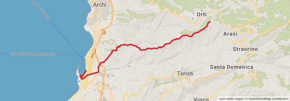 Sentiero Italia - Calabria Section stage 70 Map