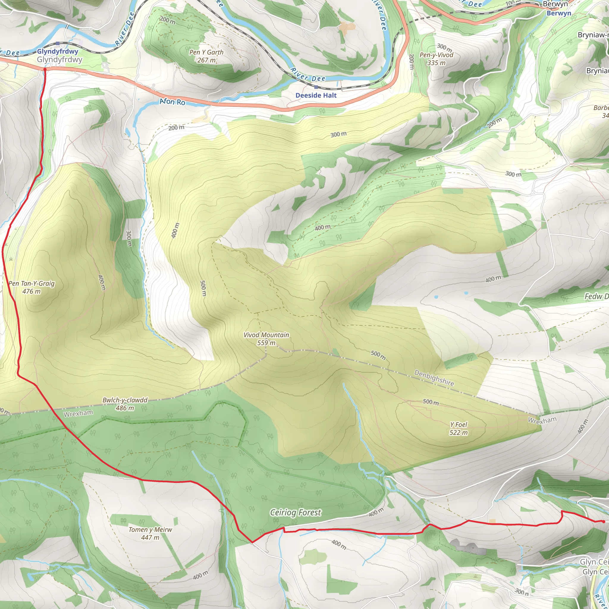 Nant Y Pandy Walk mobile static map