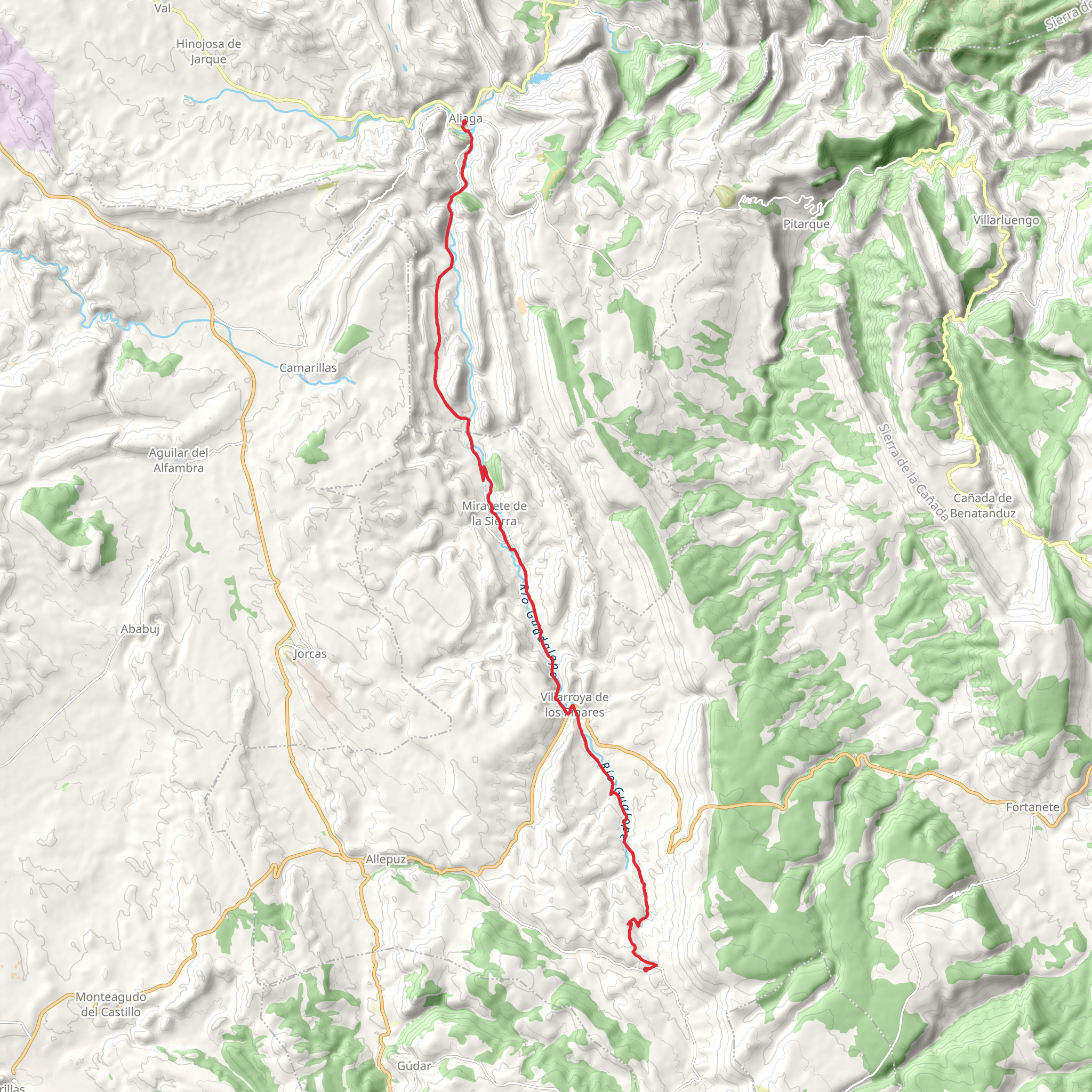 Guadalope River Source PR TE 64 mobile static map