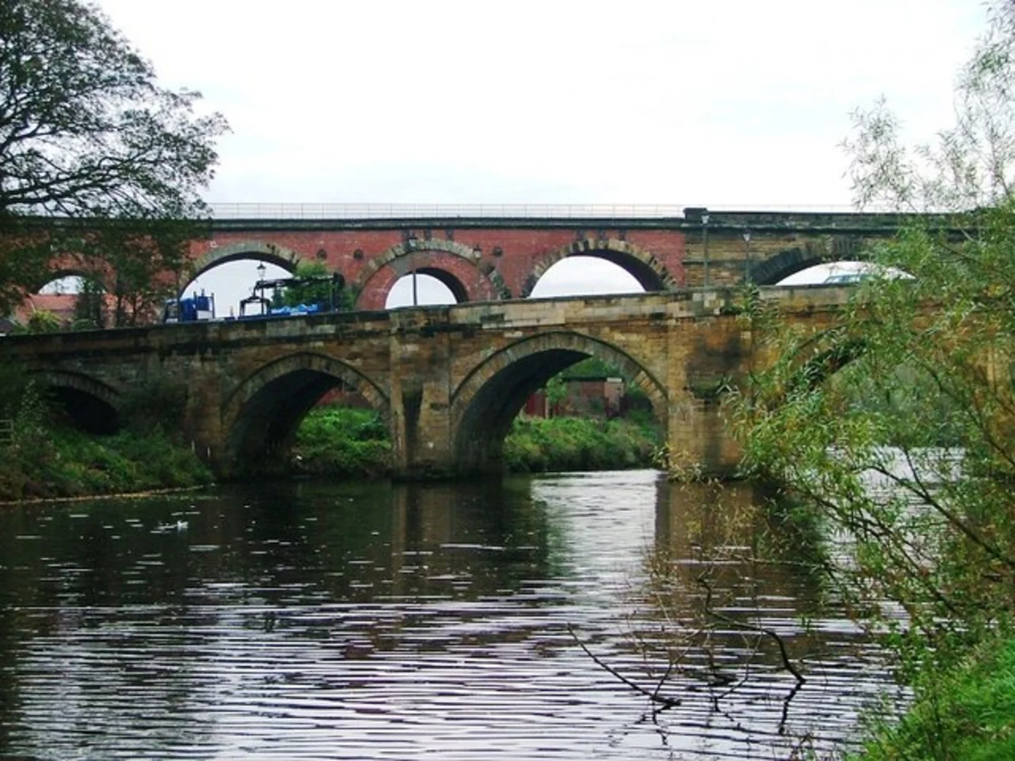 An image depicting the trail Yarm Circular Path and its surrounding area.