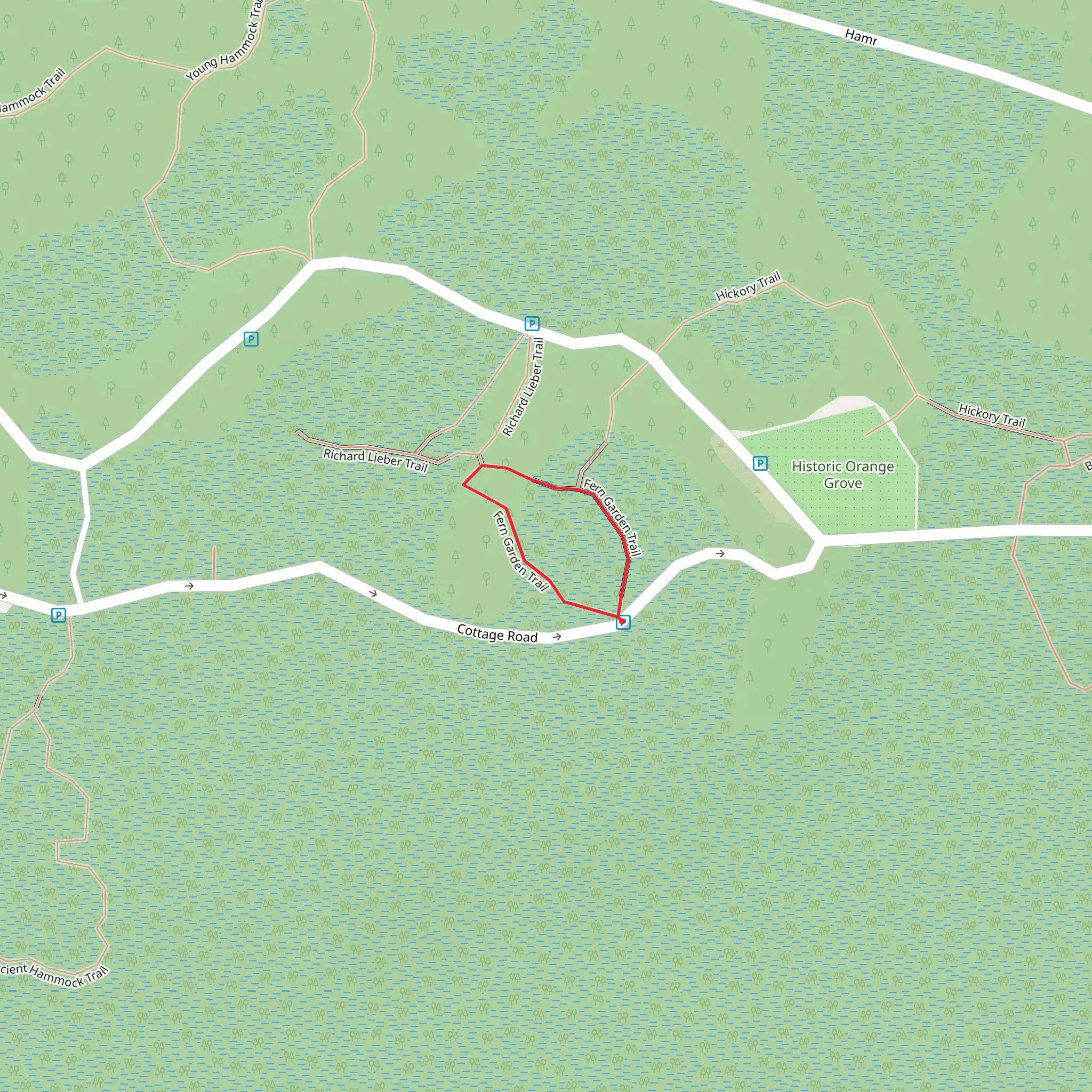 Fern Garden Loop Trail mobile static map