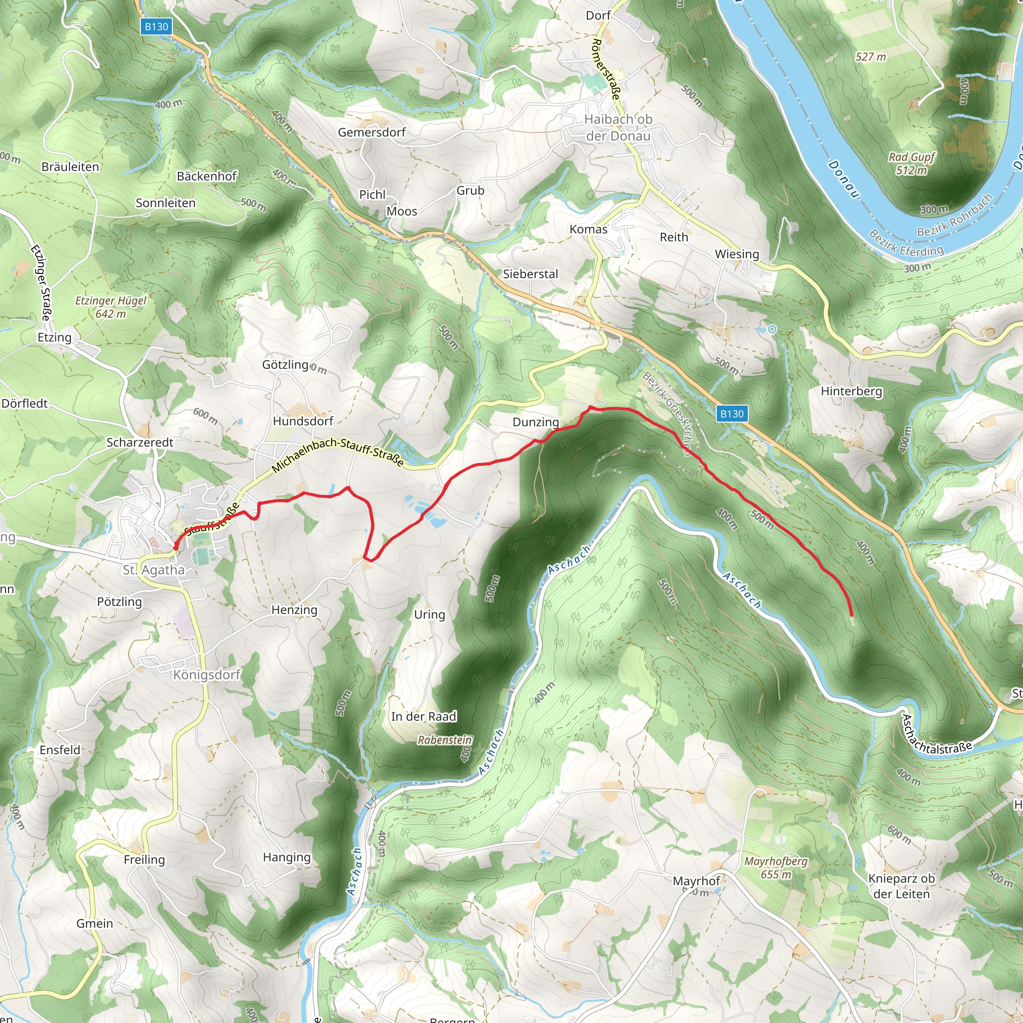 St Agatha Ruins Trail mobile static map