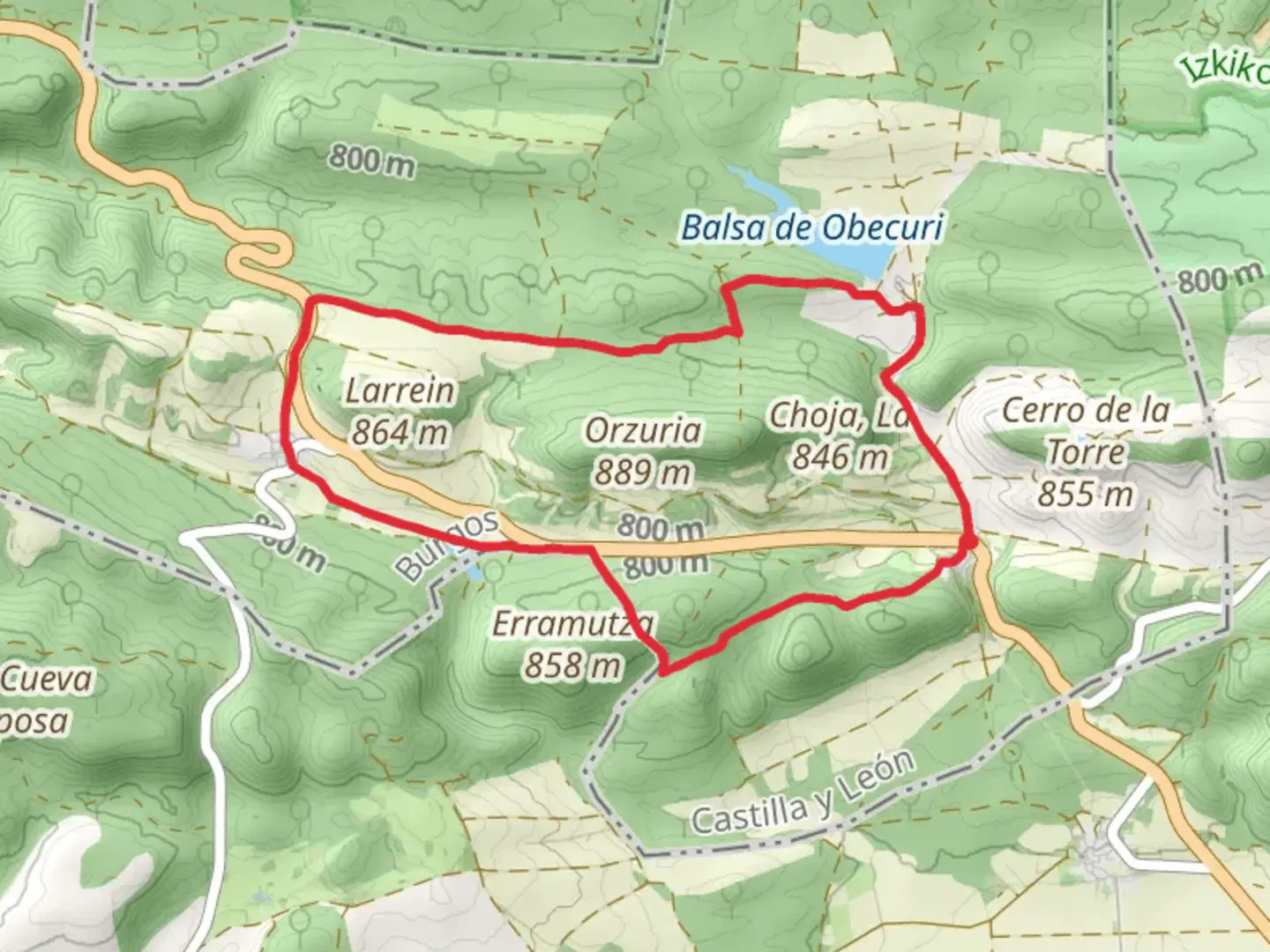 An image depicting the trail Obécuri and Bajauri Forests Trail PR BU 16 and its surrounding area.