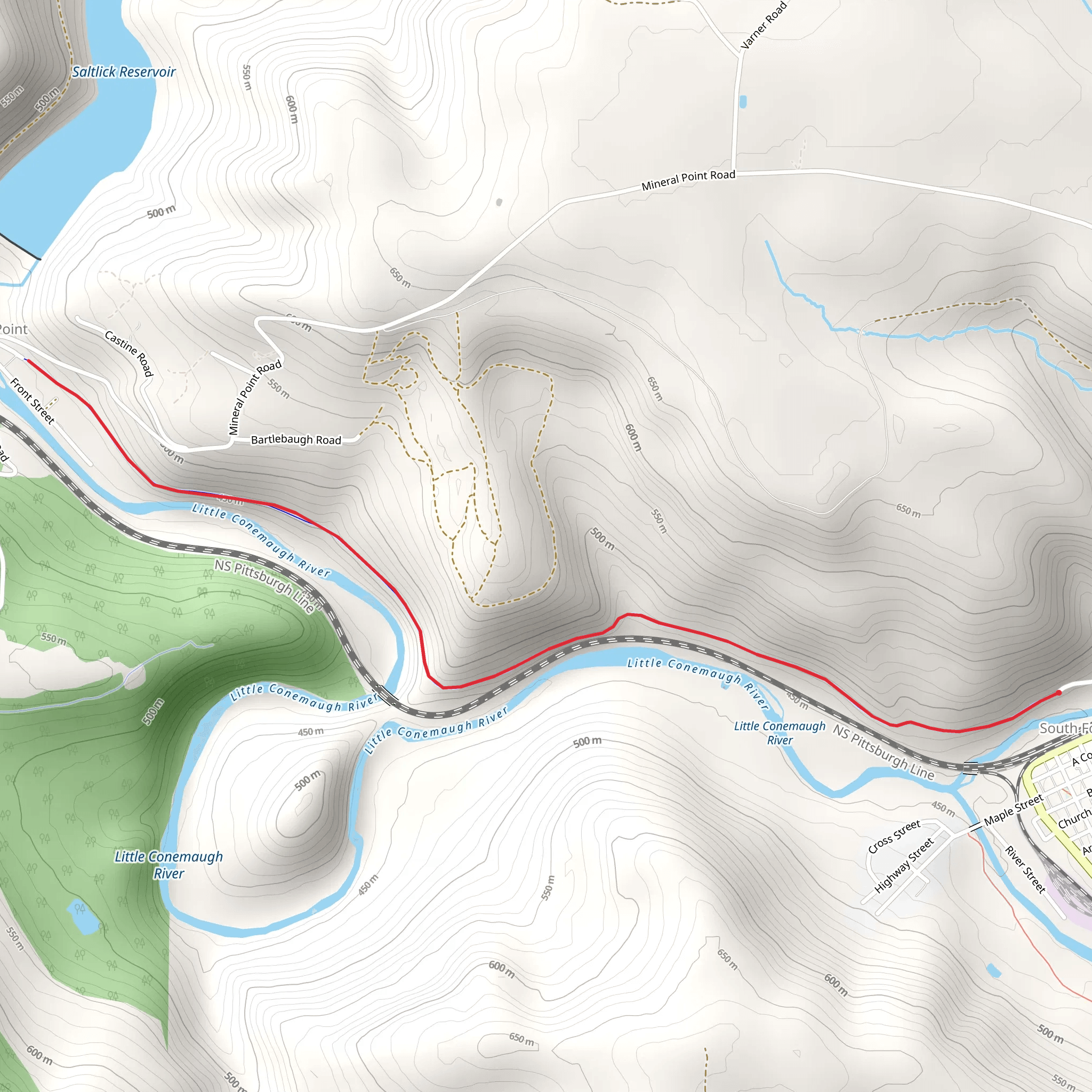 Path of the Flood Trail mobile static map