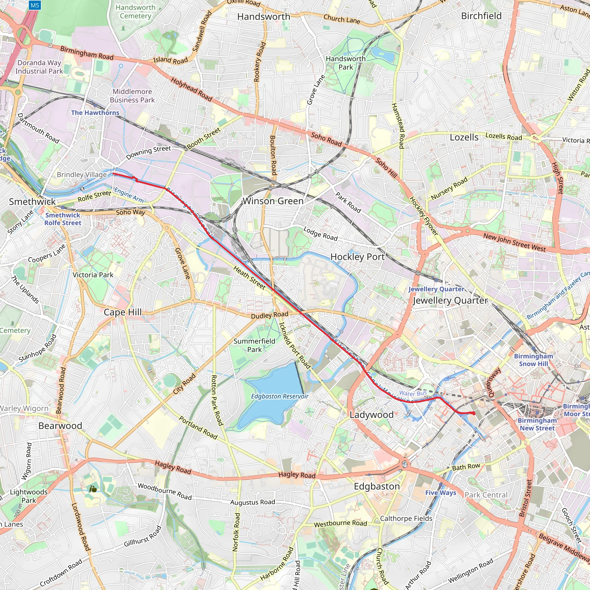 Rolfe Bridge via Birmingham Canal mobile static map