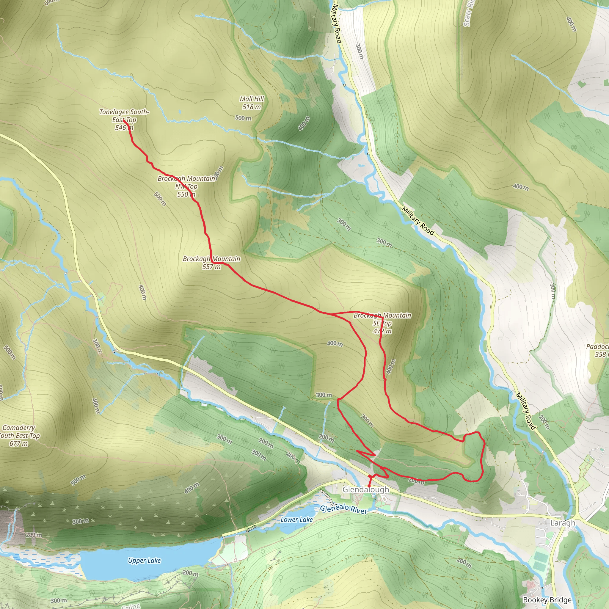 Glendalough Brockagh return mobile static map