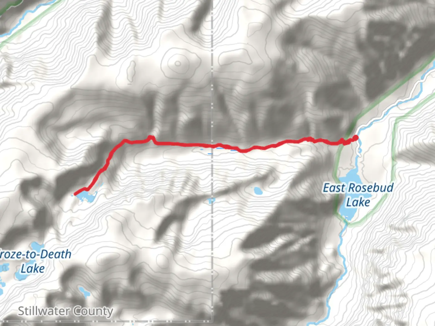 An image depicting the trail Phantom Lake via Phantom Creek Trail and its surrounding area.