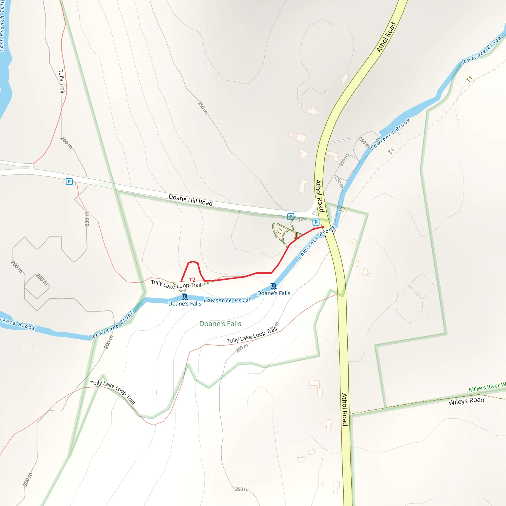 Lawrence Brook Out and Back mobile static map