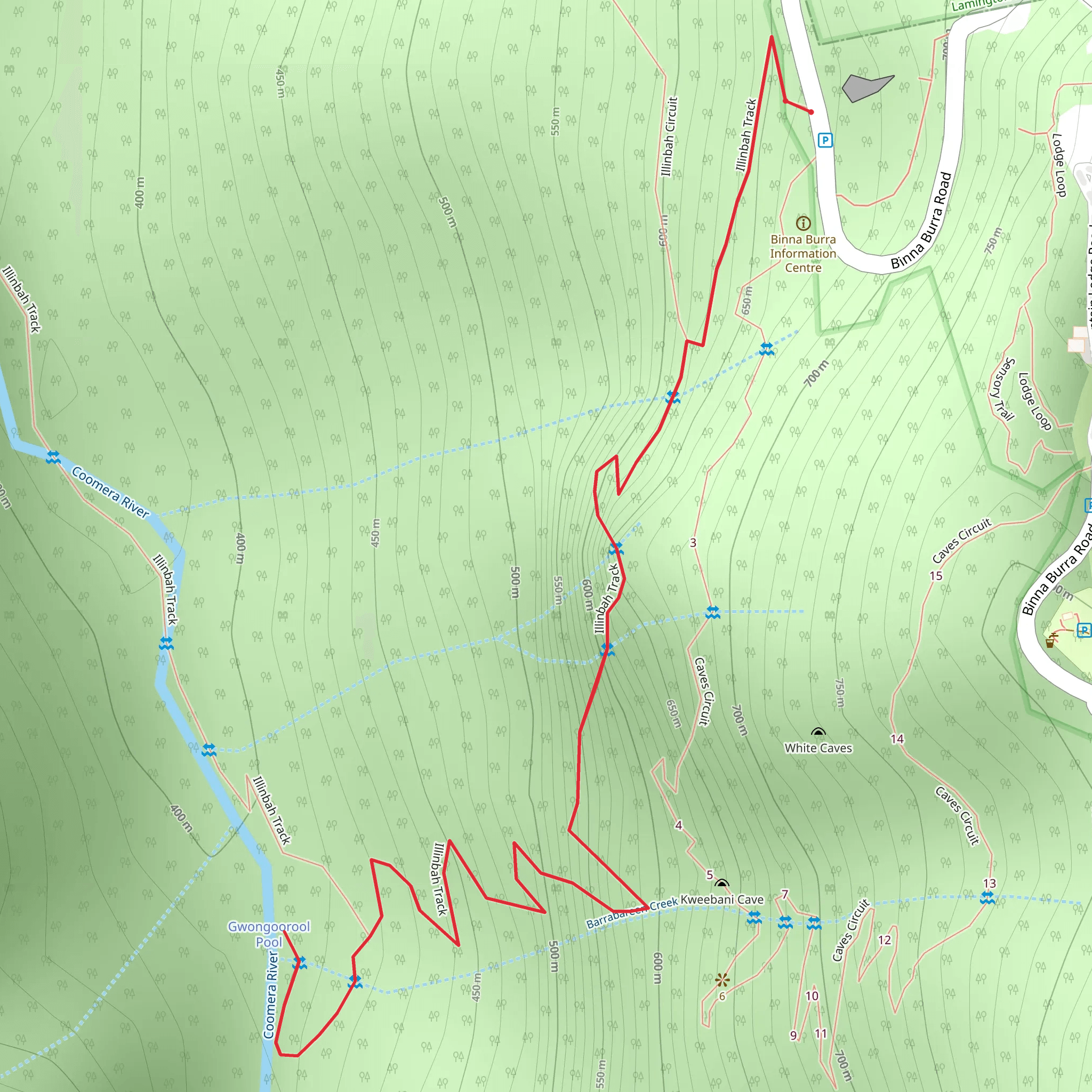 Gwongoorool Track mobile static map