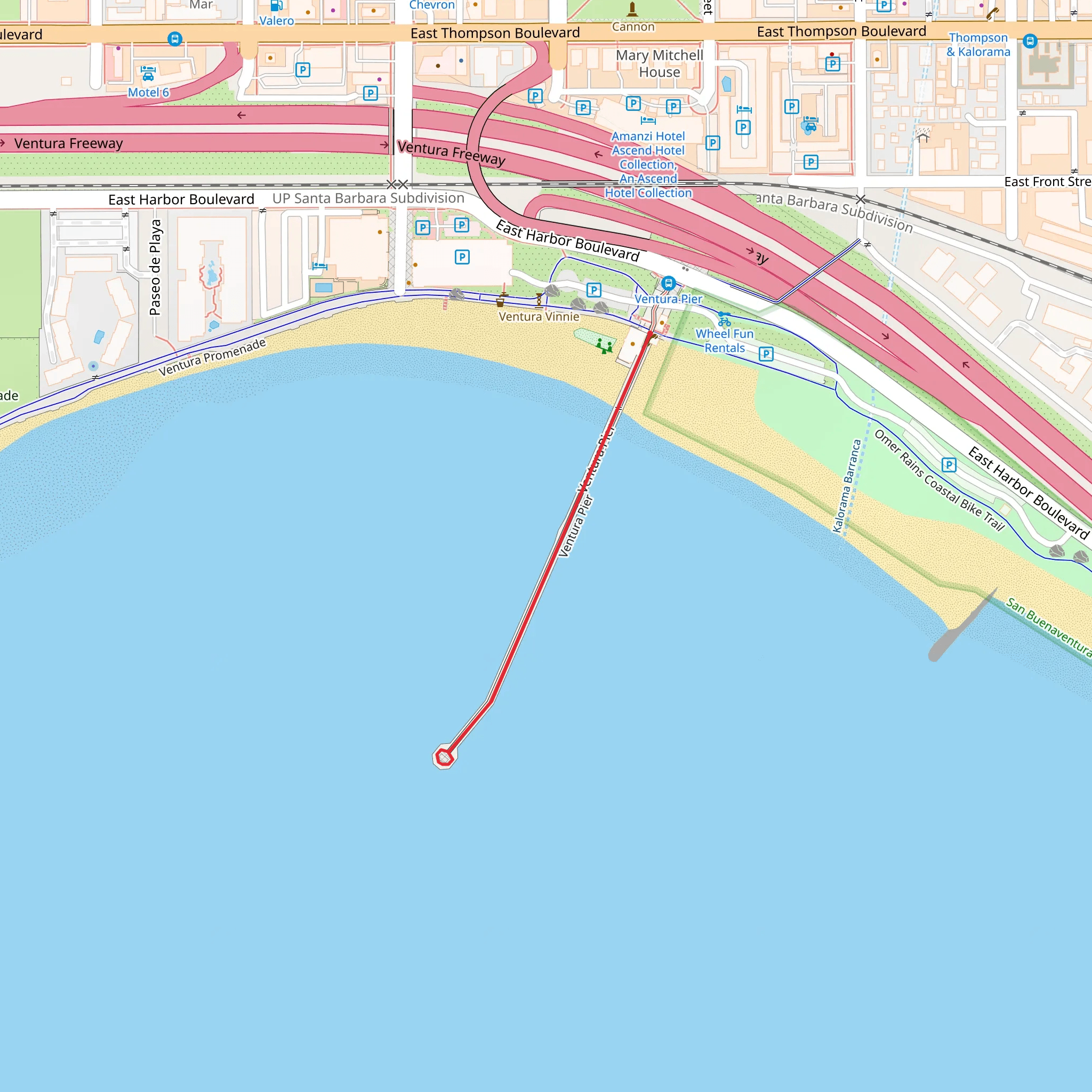 Ventura Pier mobile static map
