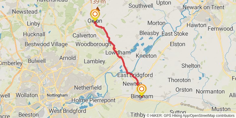 St Bernard's Way stage 13 Map