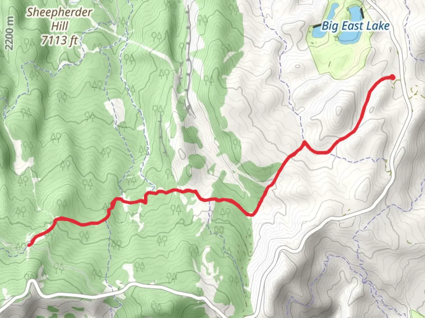 An image depicting the trail Rock Springs Trail and its surrounding area.