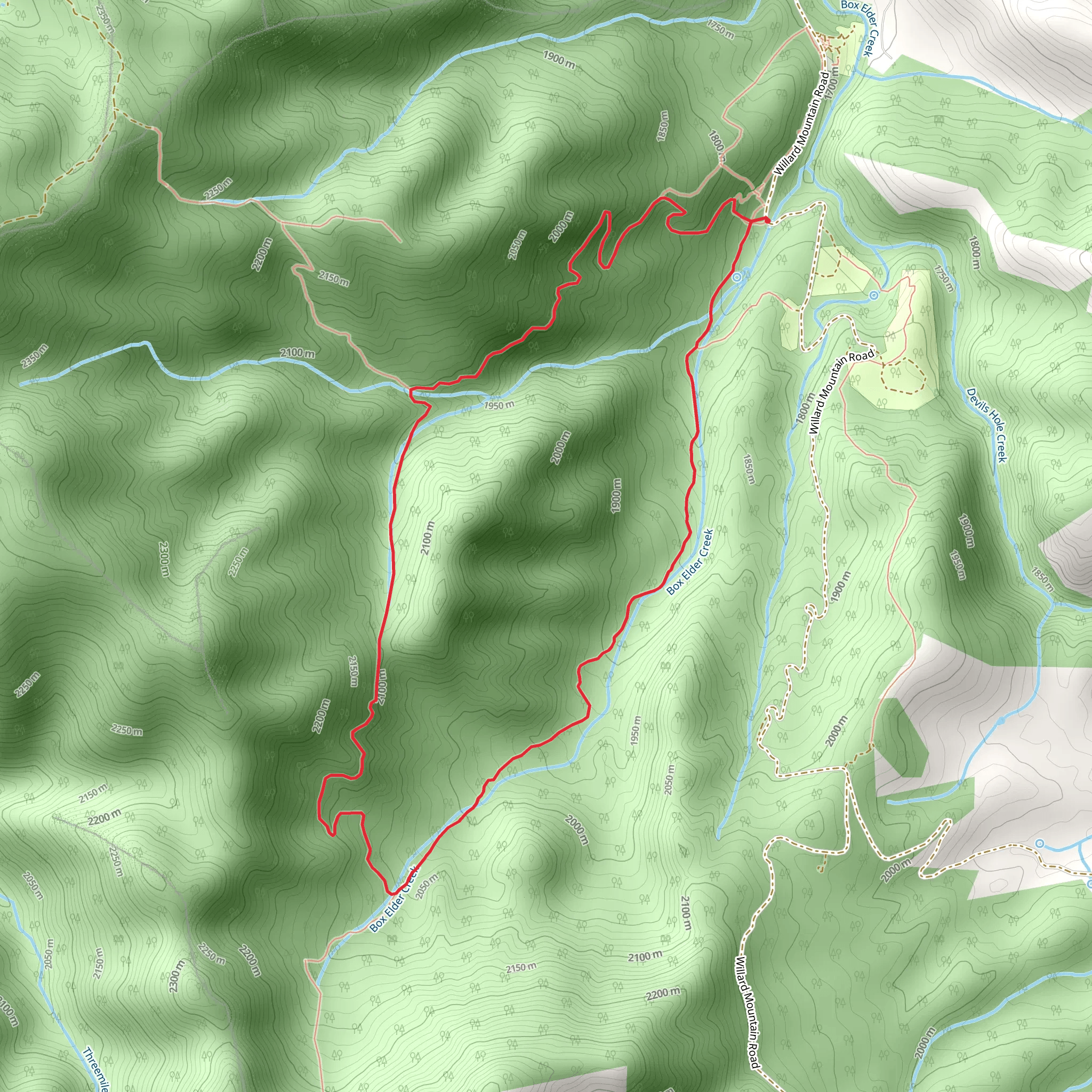 Box Elder Creek Loop mobile static map