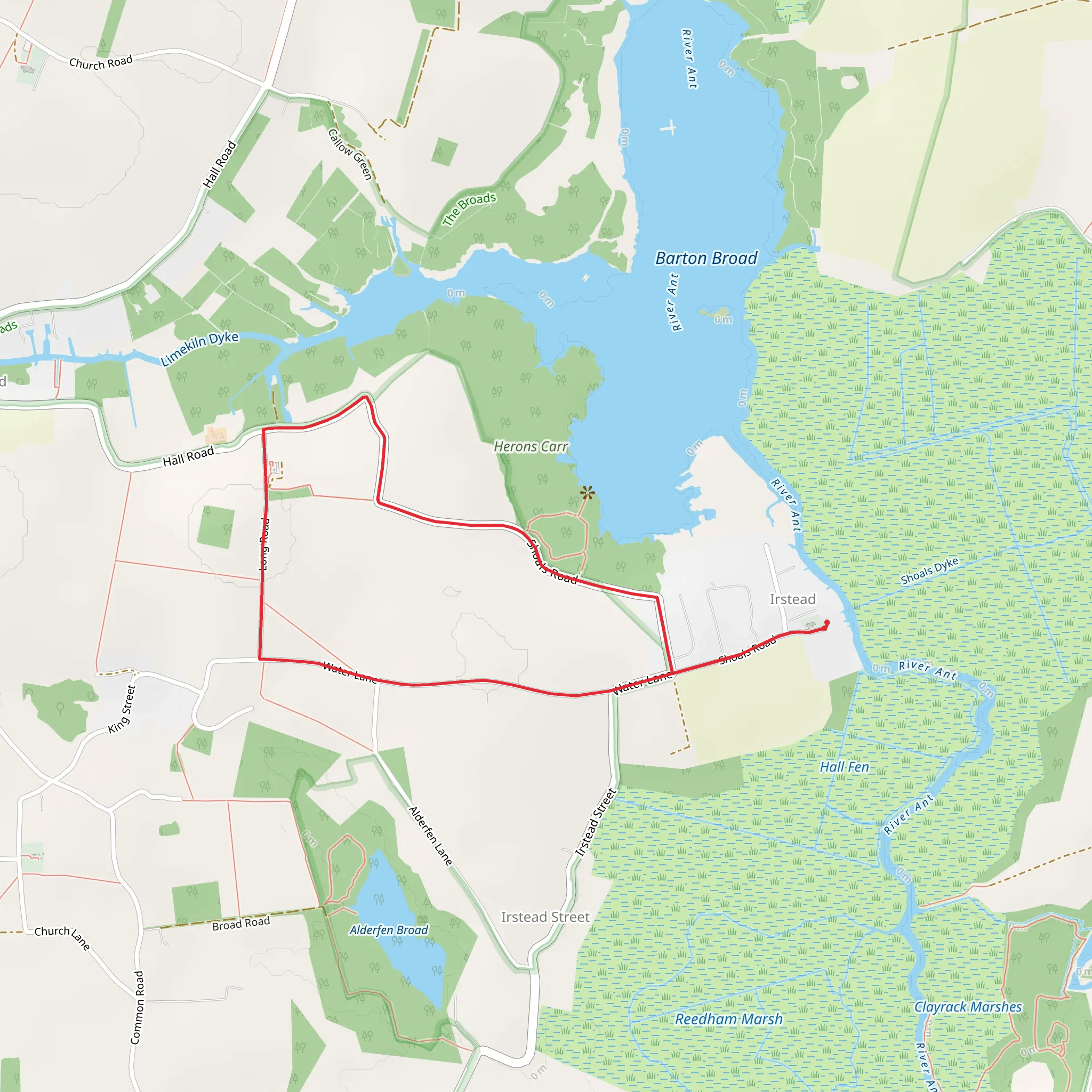 Irstead Staithe Walk mobile static map