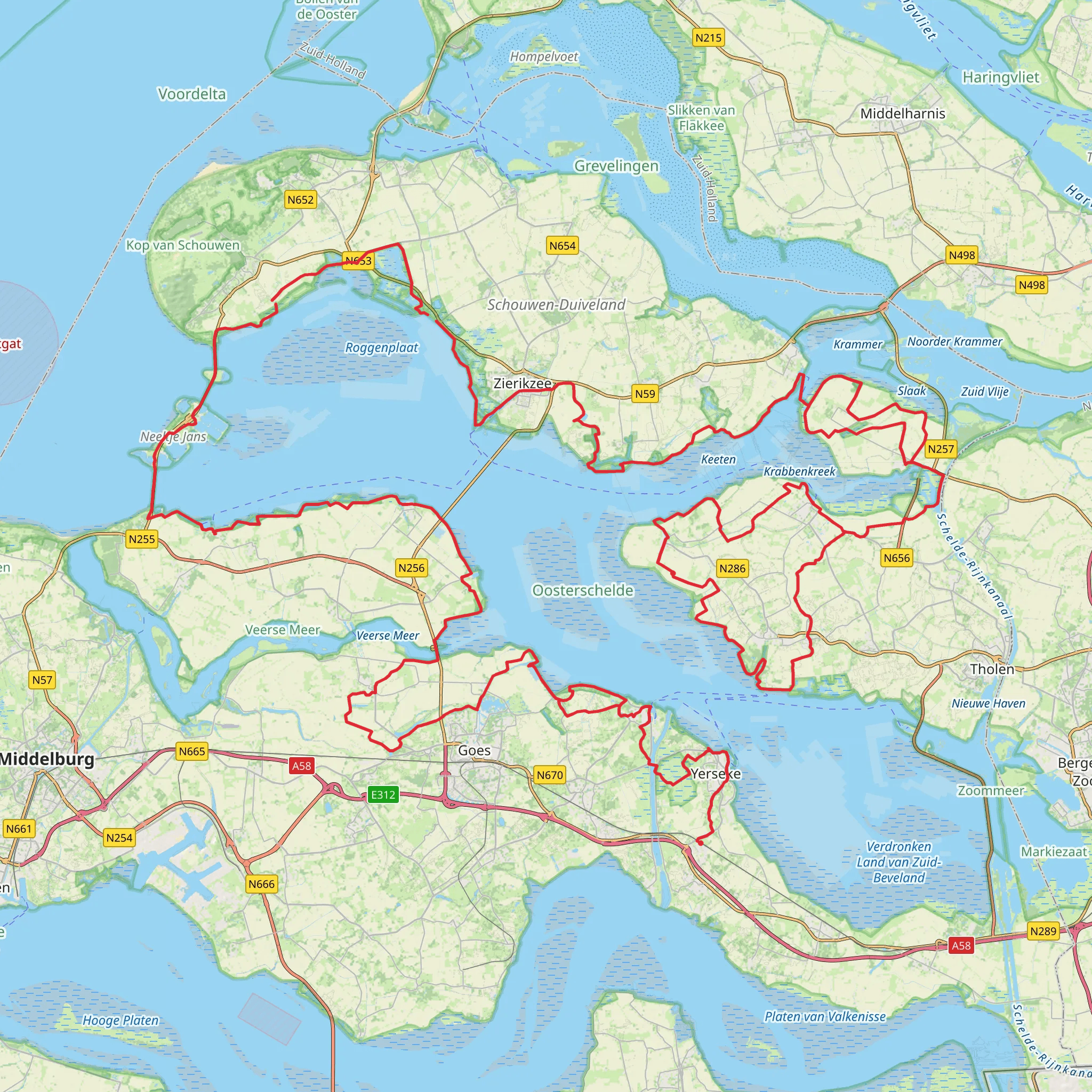 Oosterscheldepad mobile static map