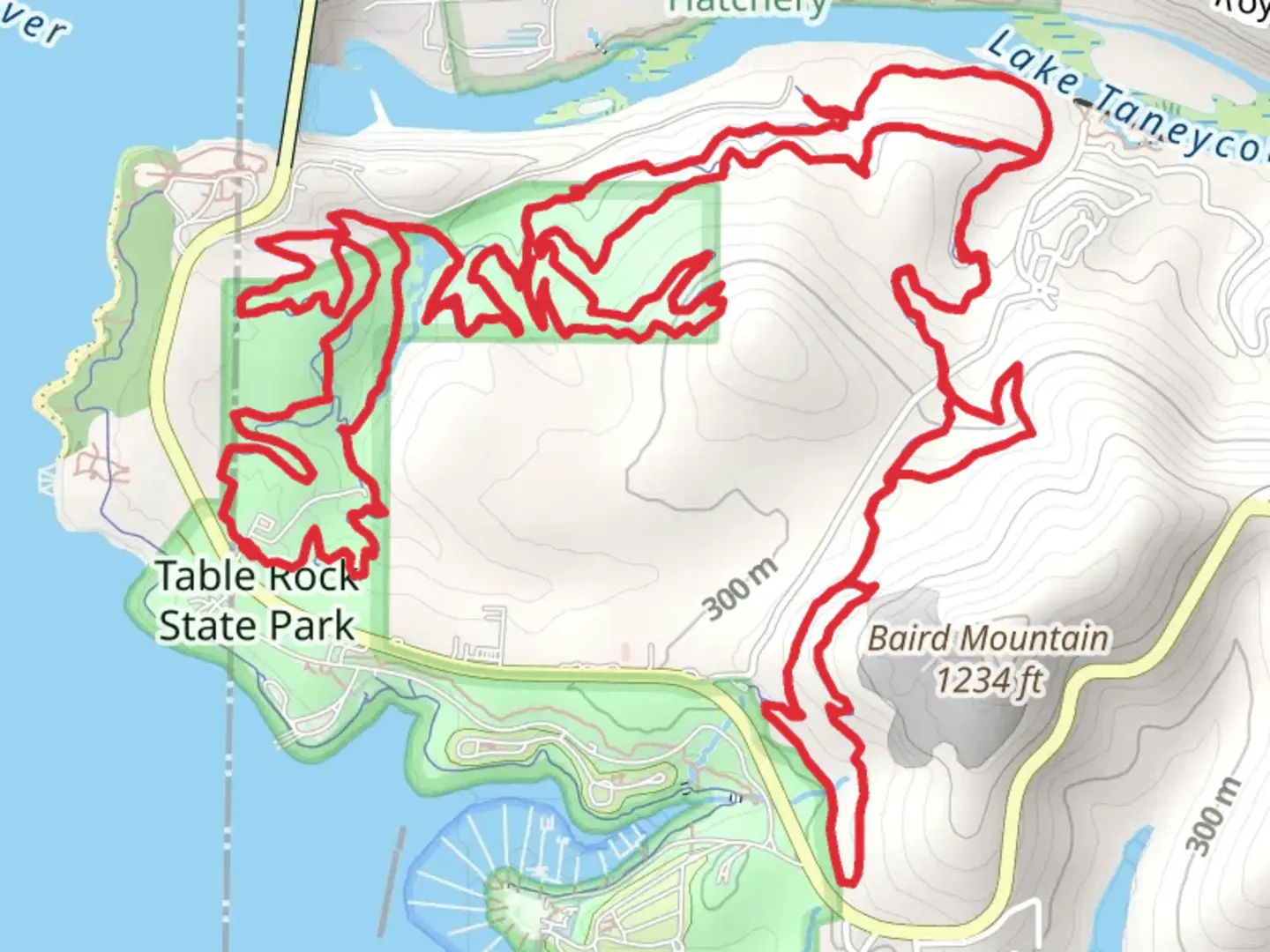 An image depicting the trail White River Valley Trail System - Red, Green and Blue Loop and its surrounding area.