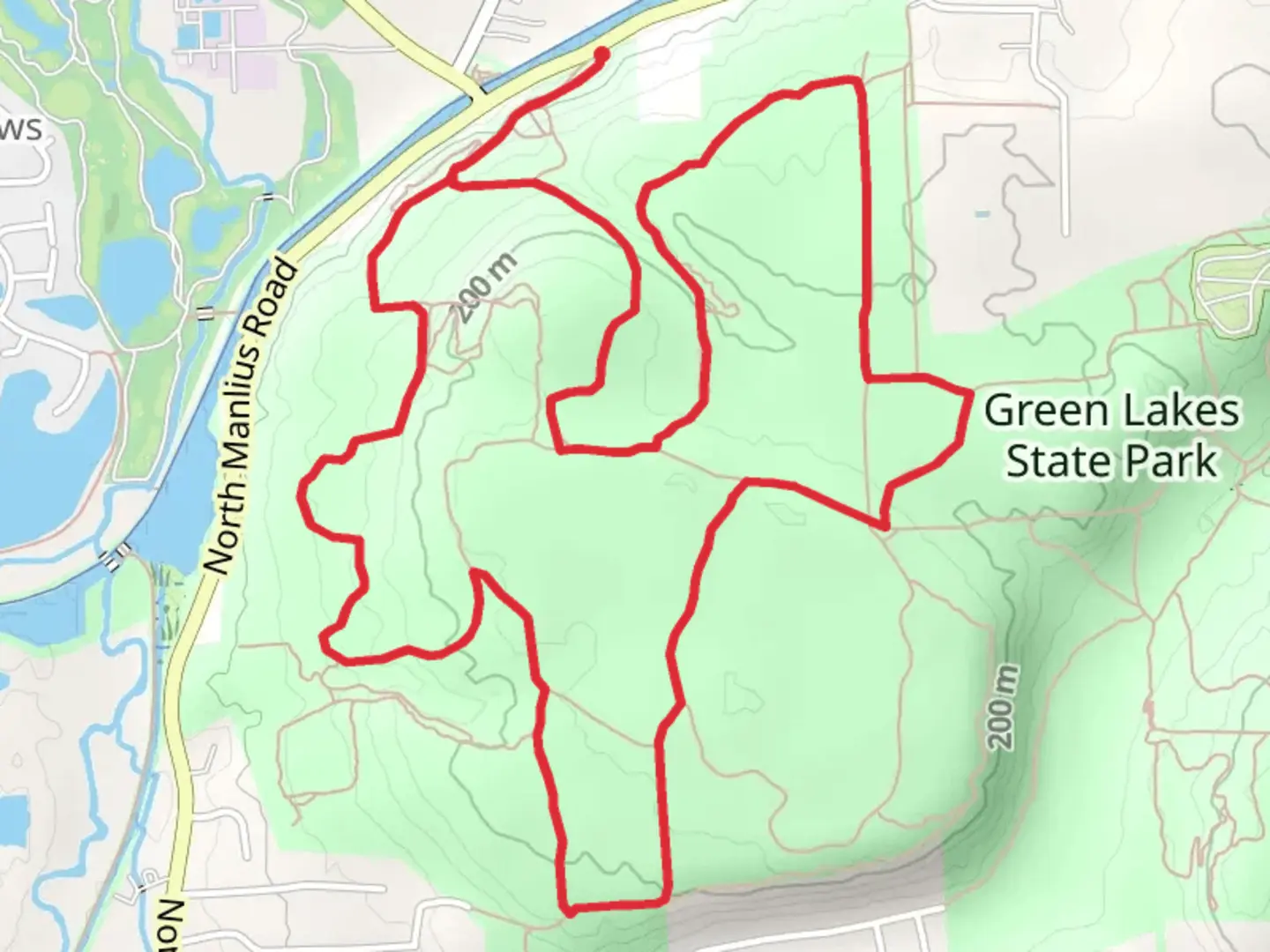 An image depicting the trail Deer Run Overlook ansd Vista Loop Trail and its surrounding area.