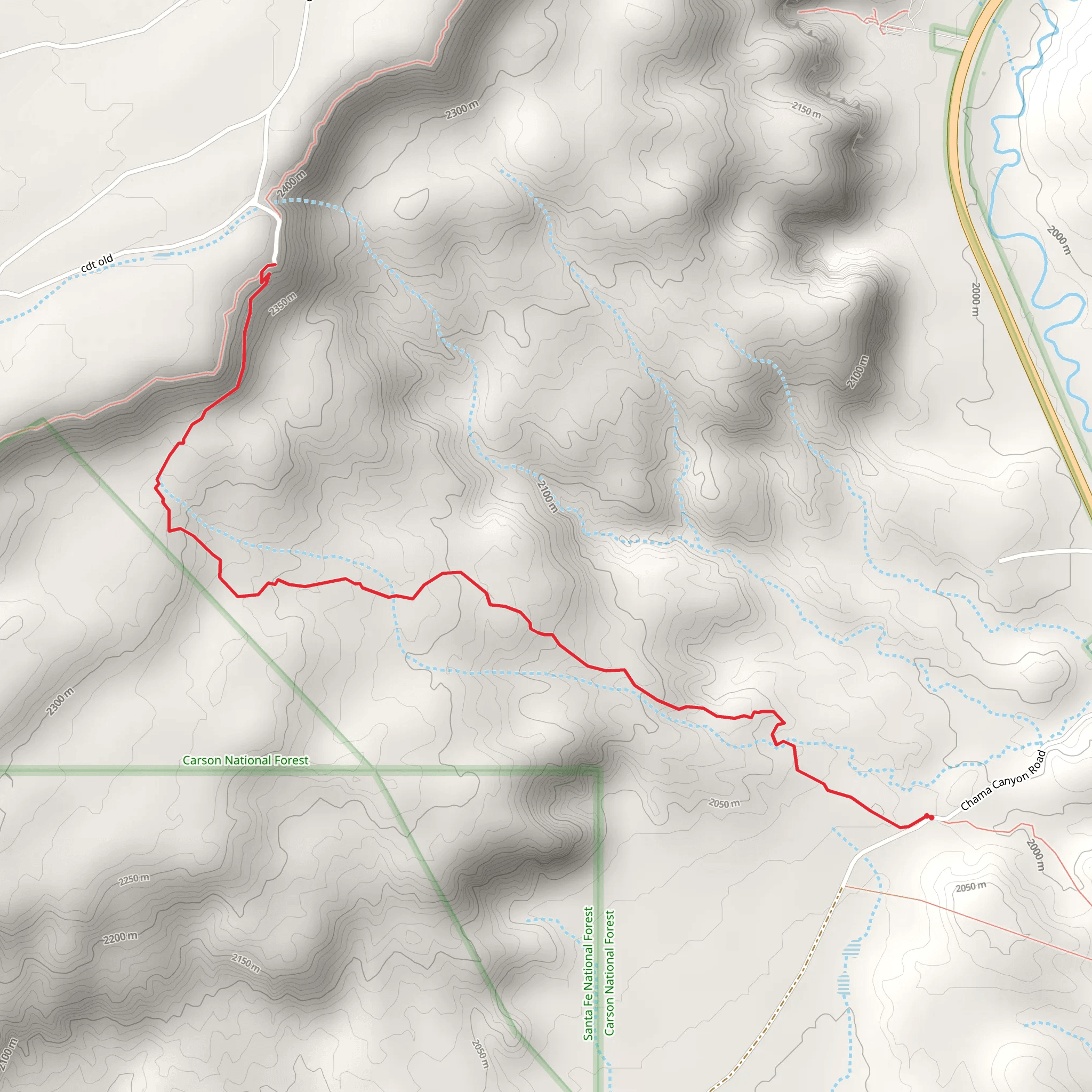 CDT alt Ghost Ranch mobile static map