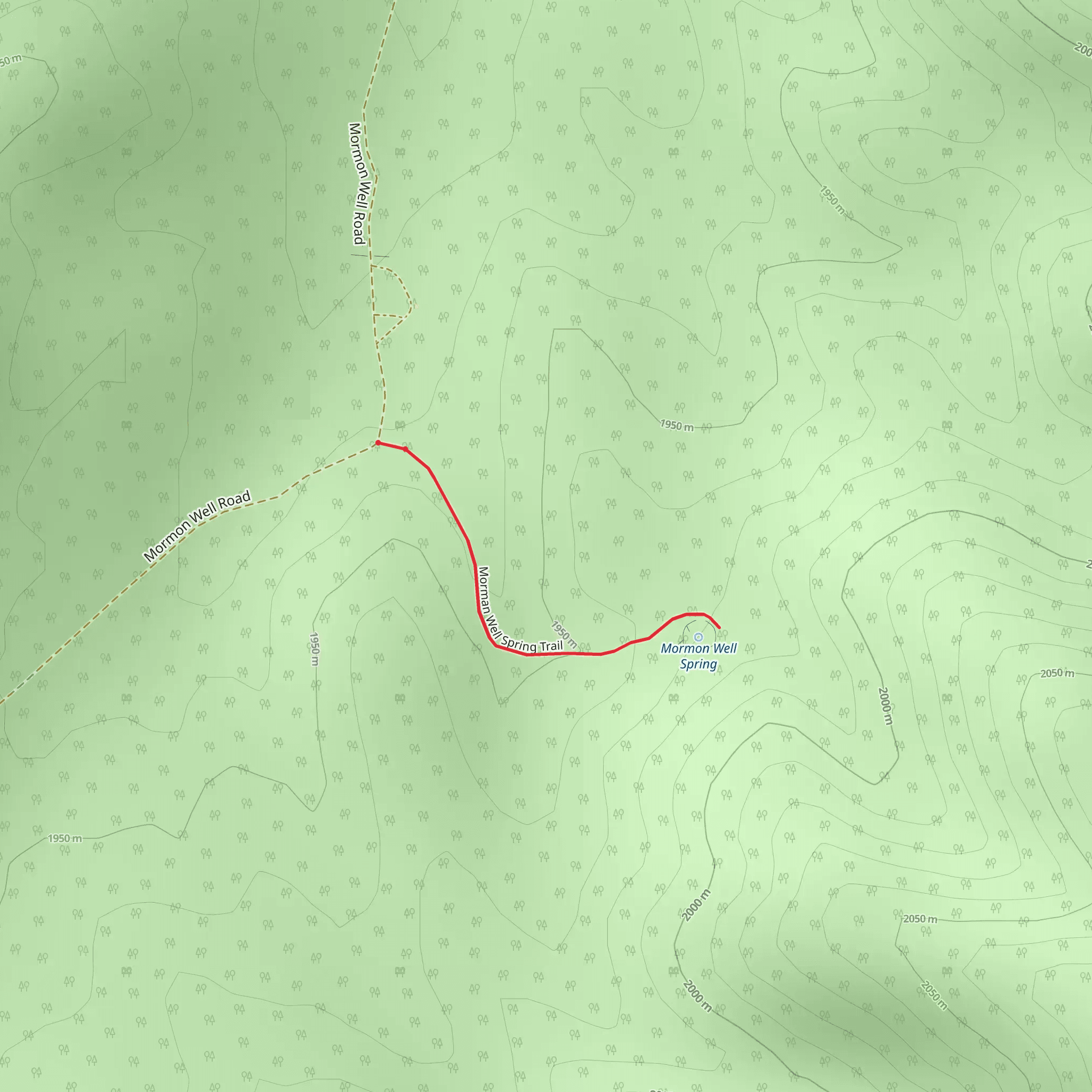 Morman Well Spring Trail mobile static map