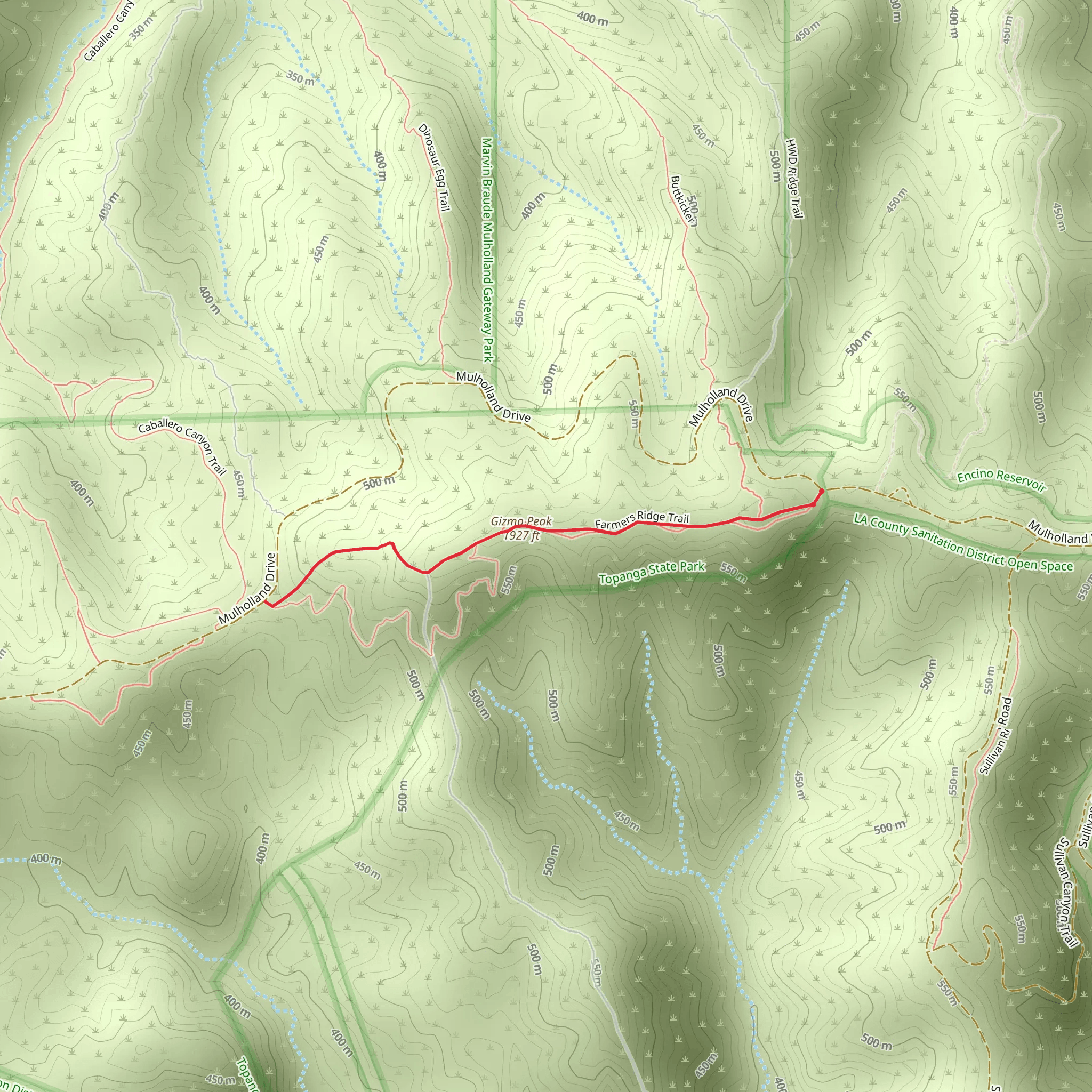 Farmer Fire Road Trail mobile static map