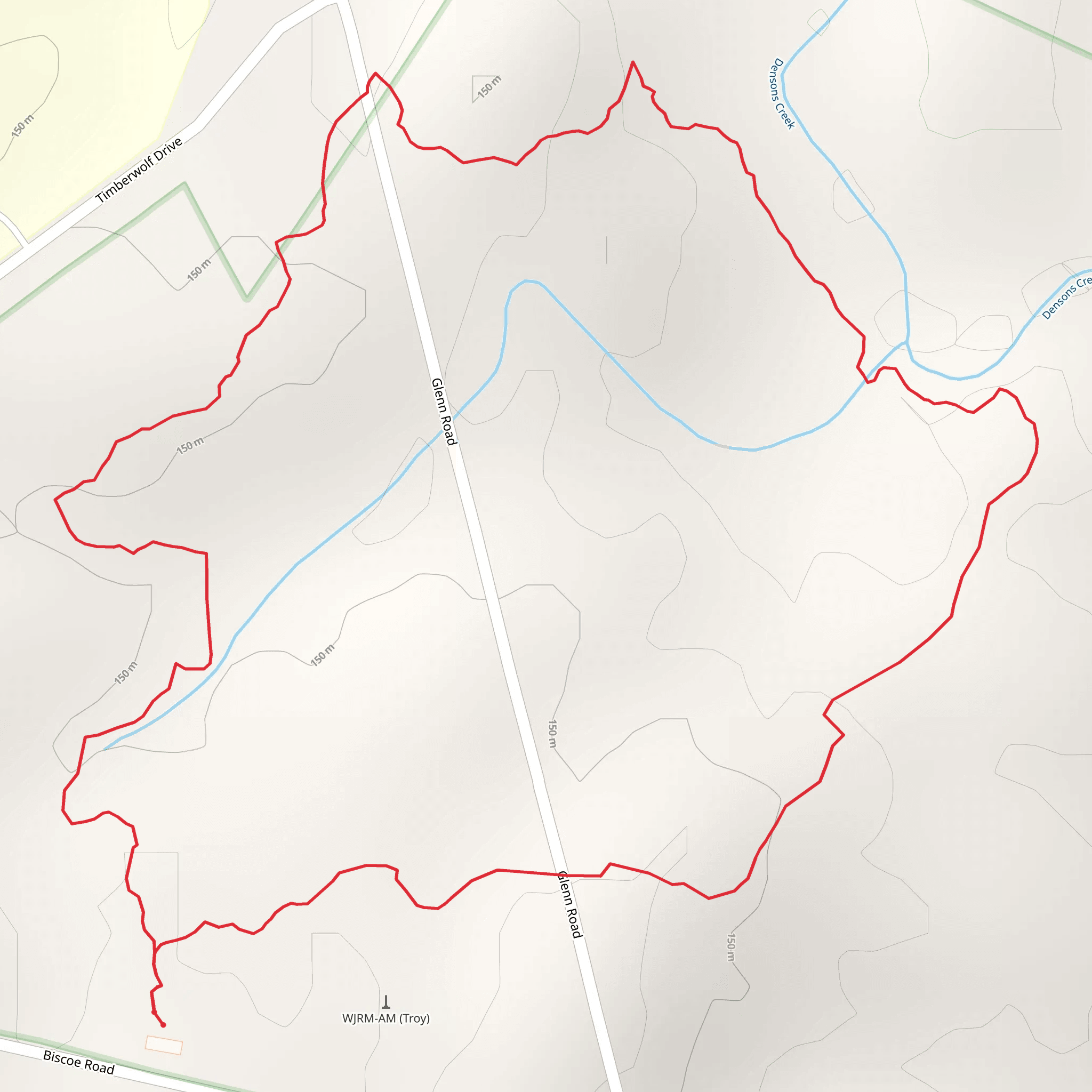Densons Creek Nature Trail mobile static map
