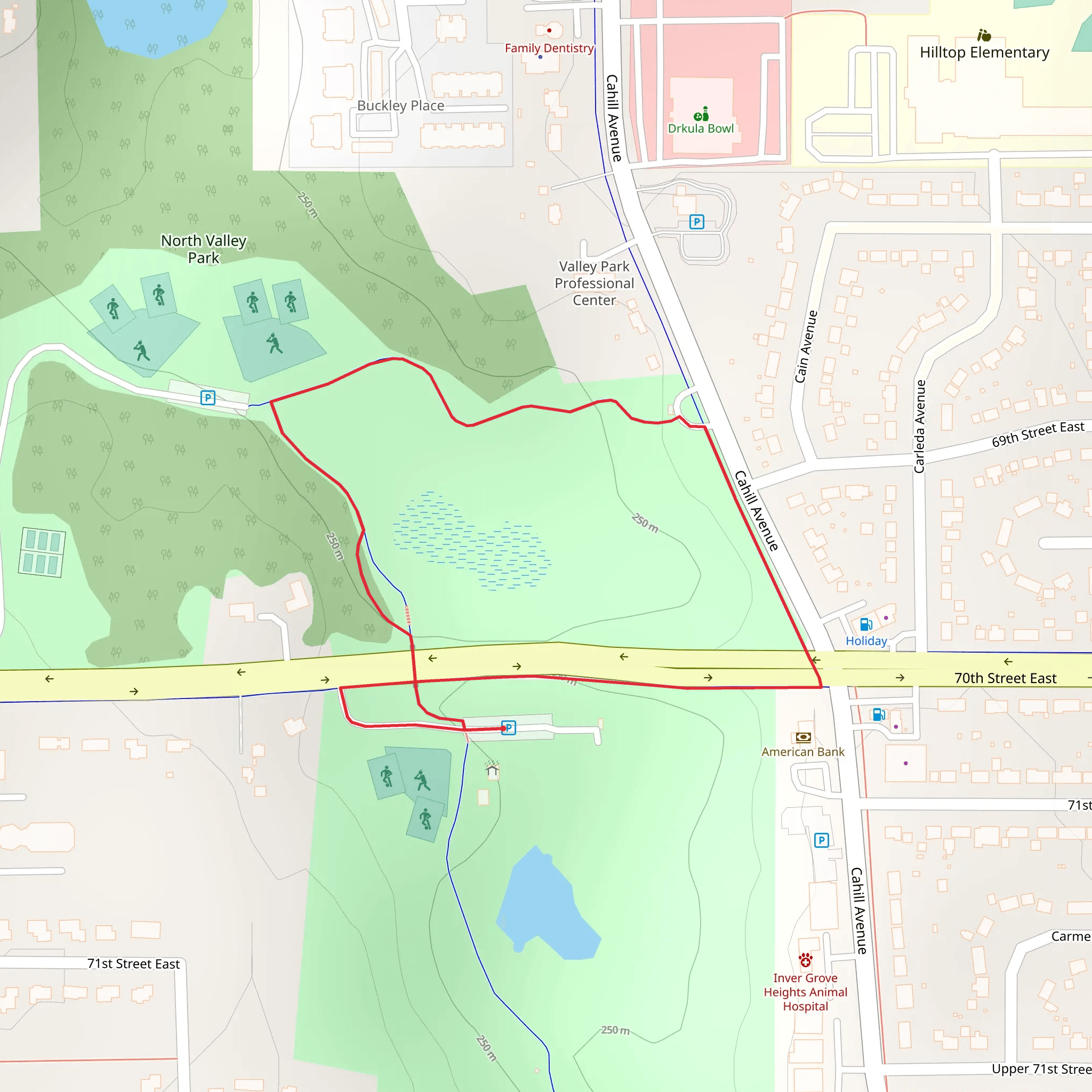 North Valley Park Loop mobile static map