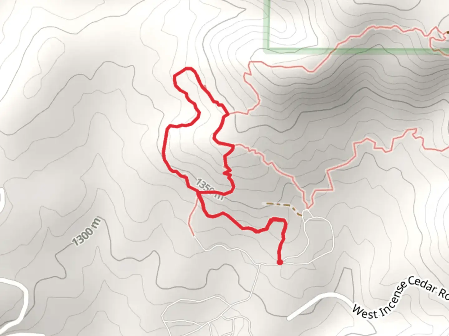 An image depicting the trail Canyon Oak - Desert View Loop Trail and its surrounding area.