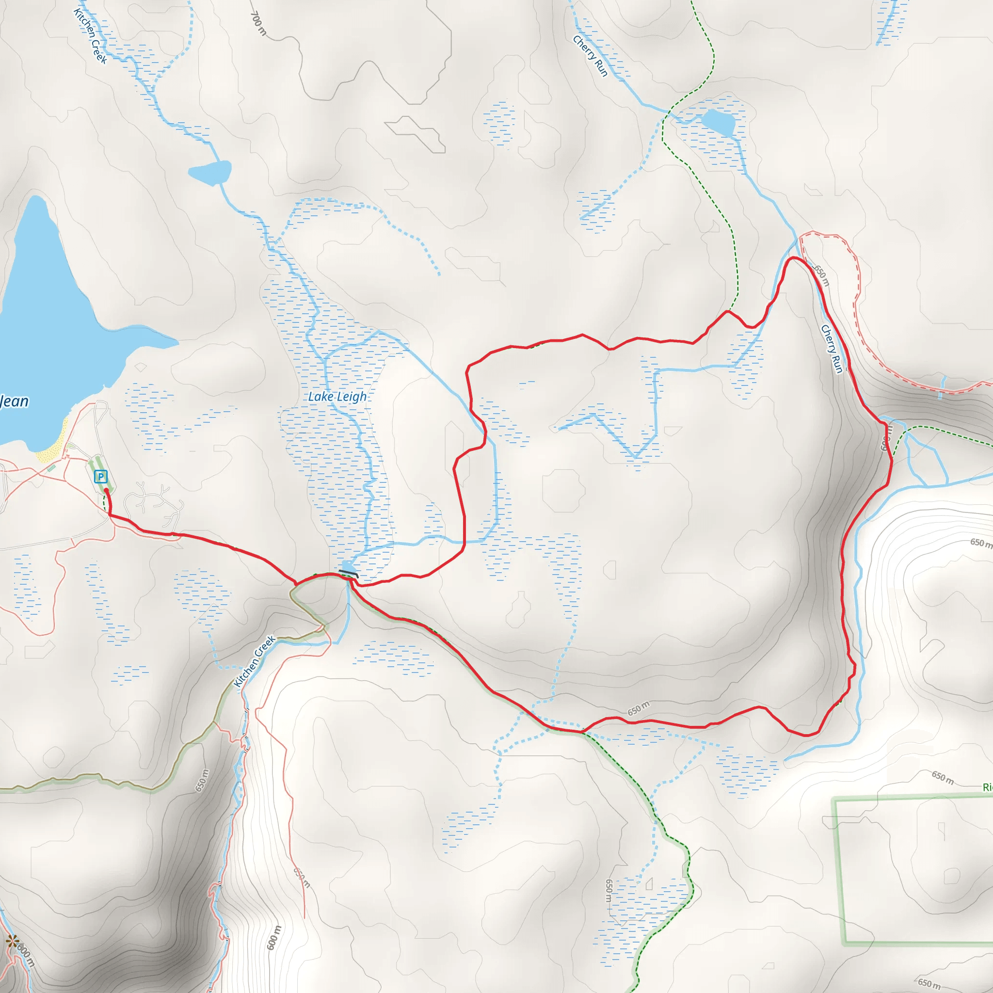 South Branch Bowman Creek Loop Trail mobile static map