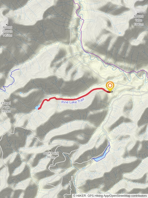 Pine Lake Trail mobile static map