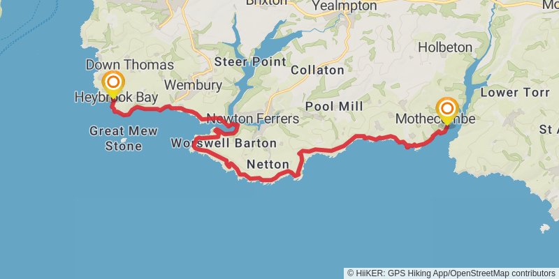 Plymouth to Dover Walk stage 2 Map