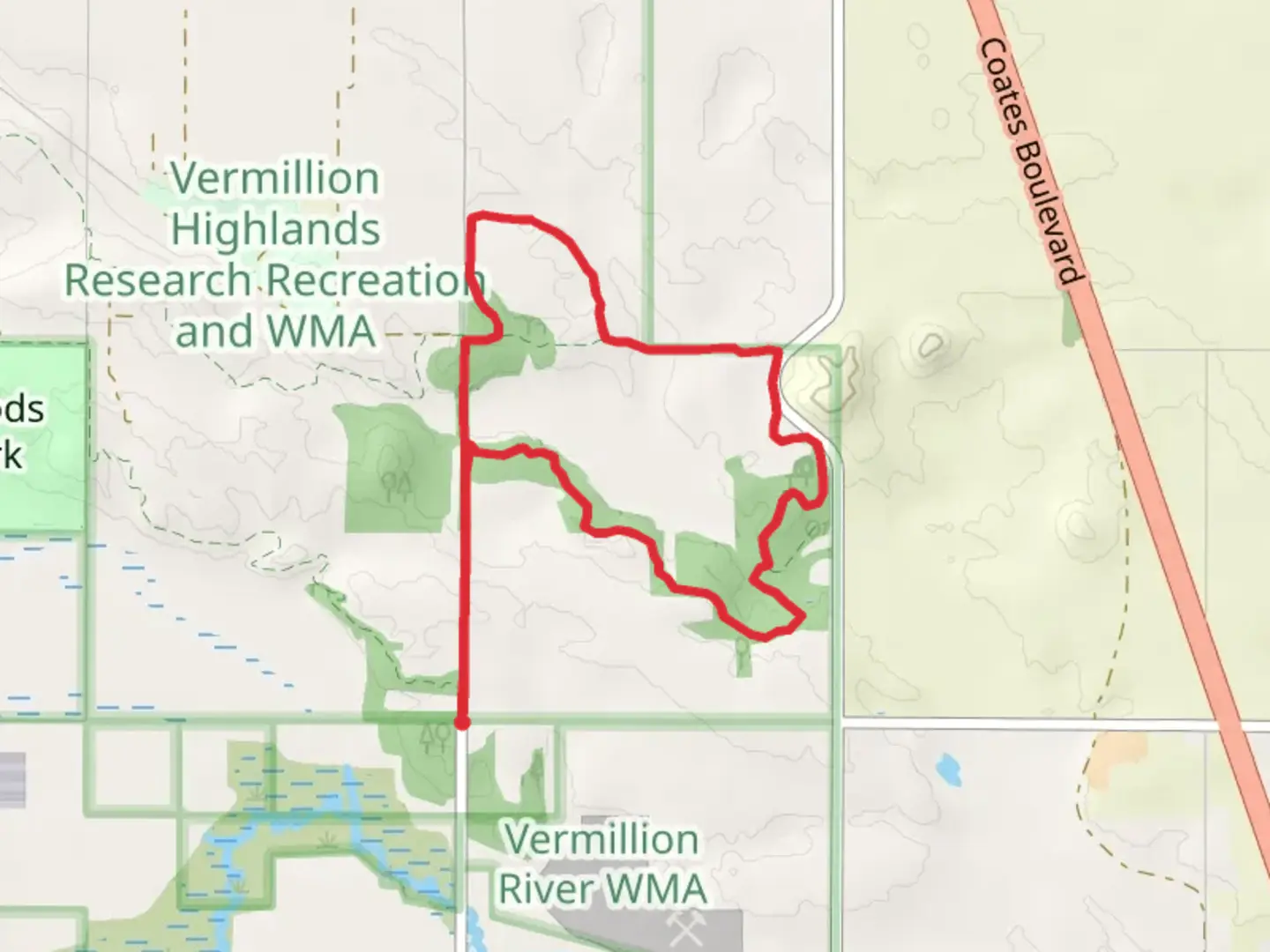 An image depicting the trail Lone Rock and Wetland Loop - Blaine Avenue and its surrounding area.