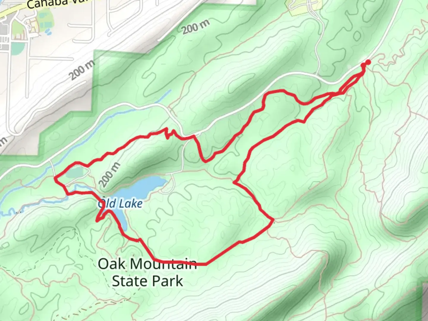 An image depicting the trail Tranquility Lake via Foothills Trail - Yellow and Cat Dog Snake Loop and its surrounding area.