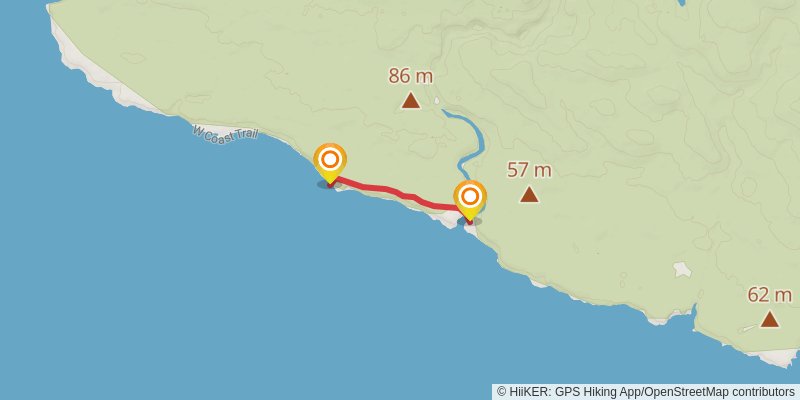 West Coast Trail alt 2 Map
