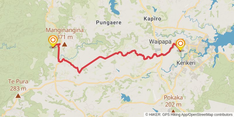 Te Araroa North Island stage 11 Map