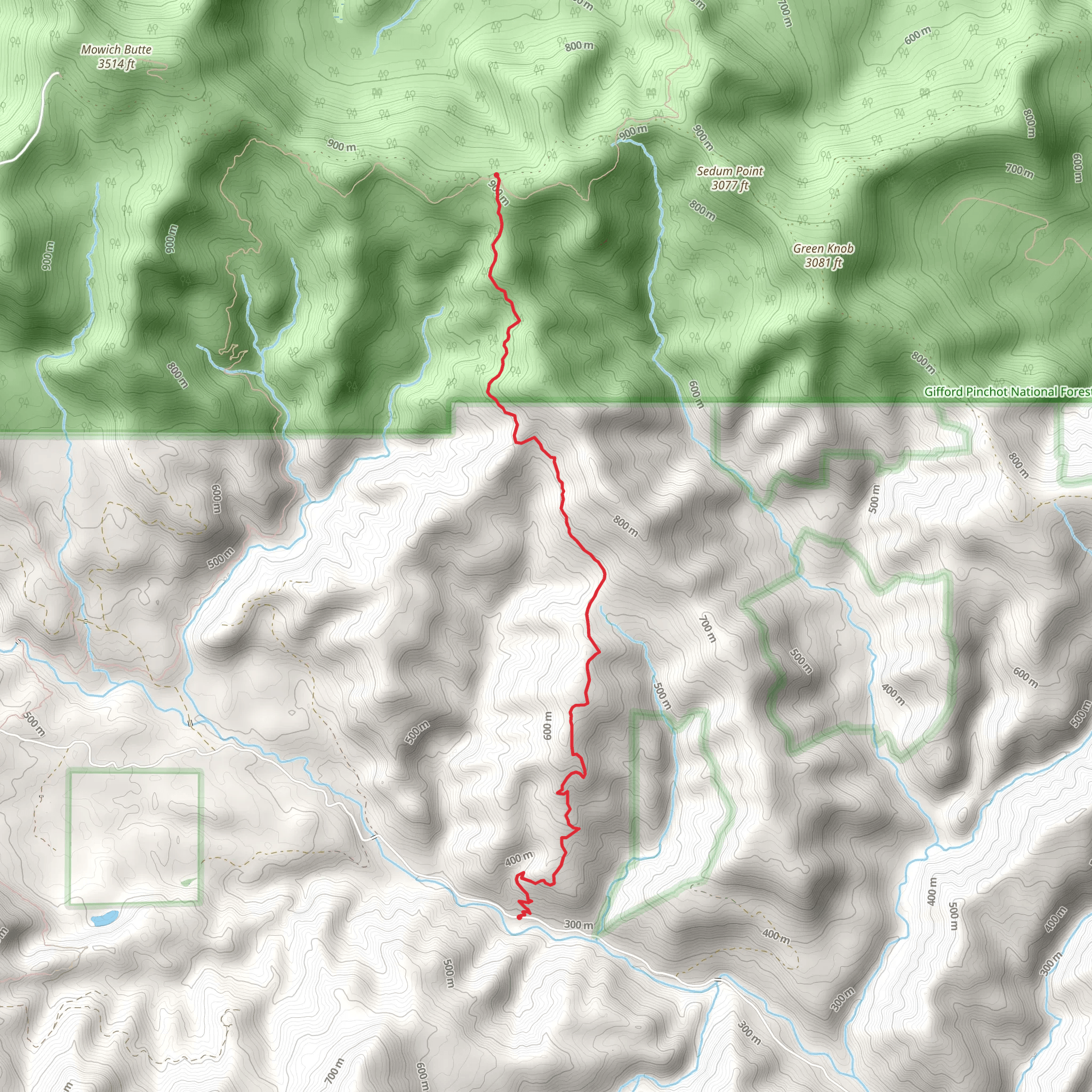 Sedum Point Trail mobile static map