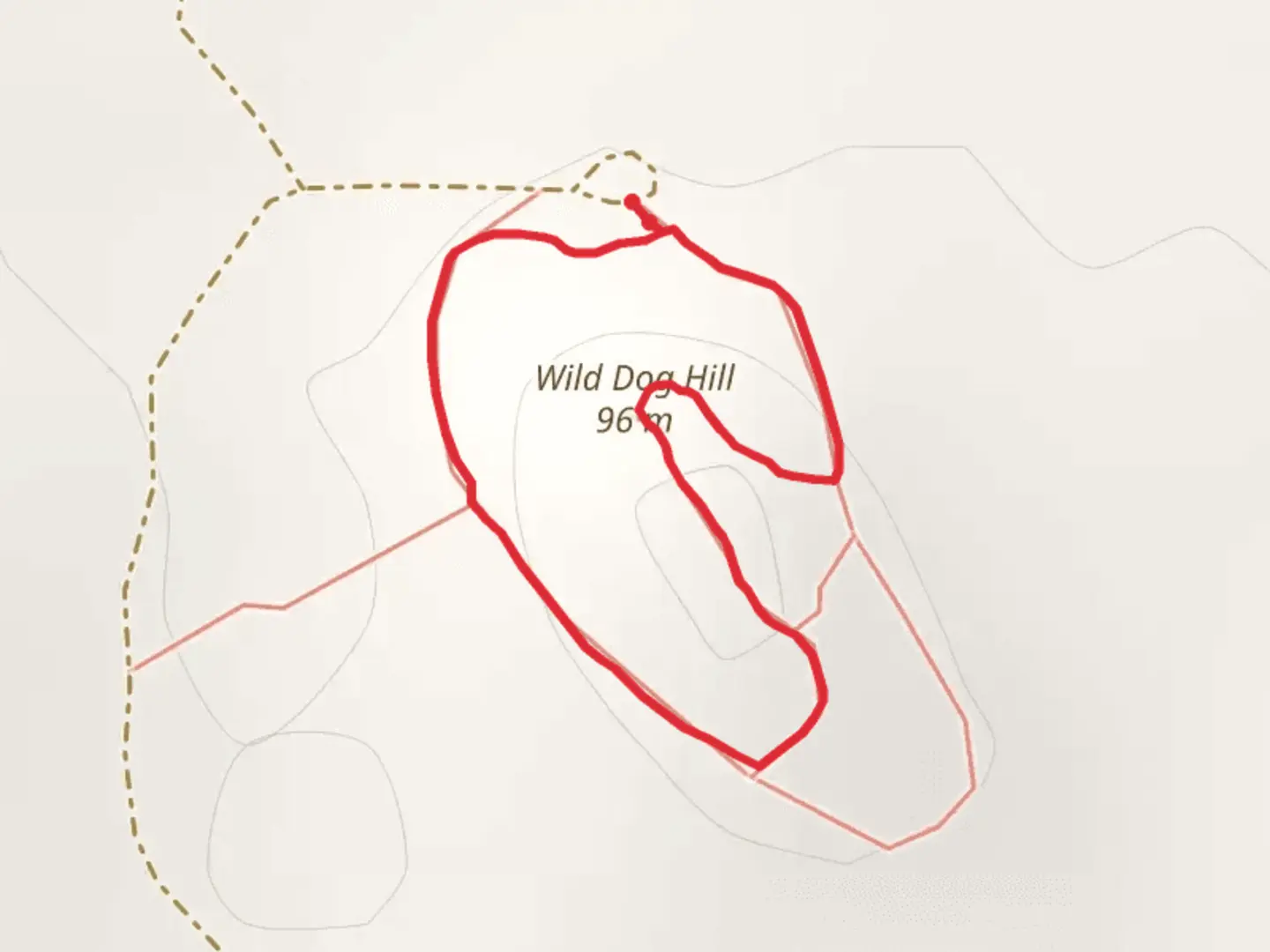 An image depicting the trail Wild Dog Hill Walk and its surrounding area.