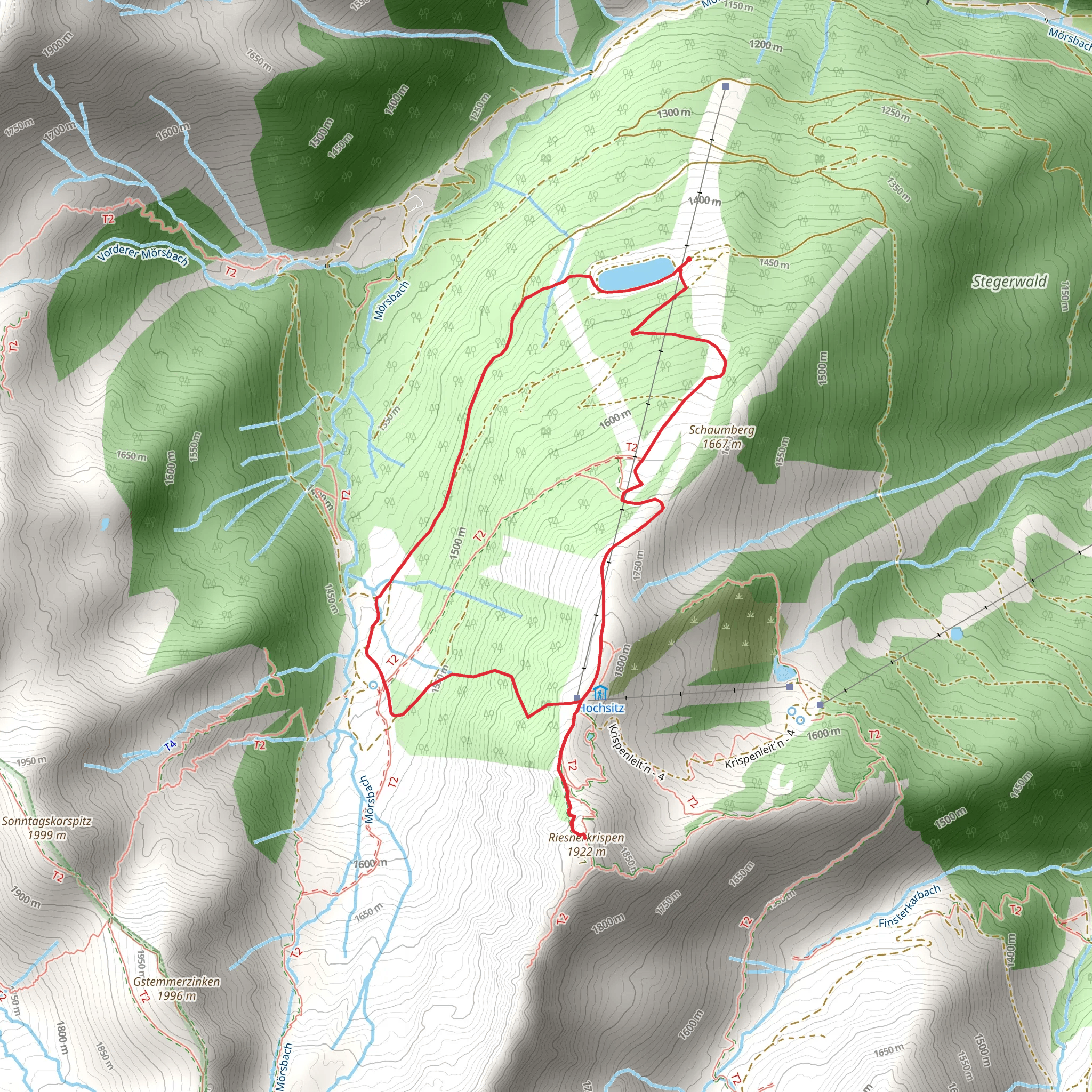 Riesnerkrispen Peak mobile static map